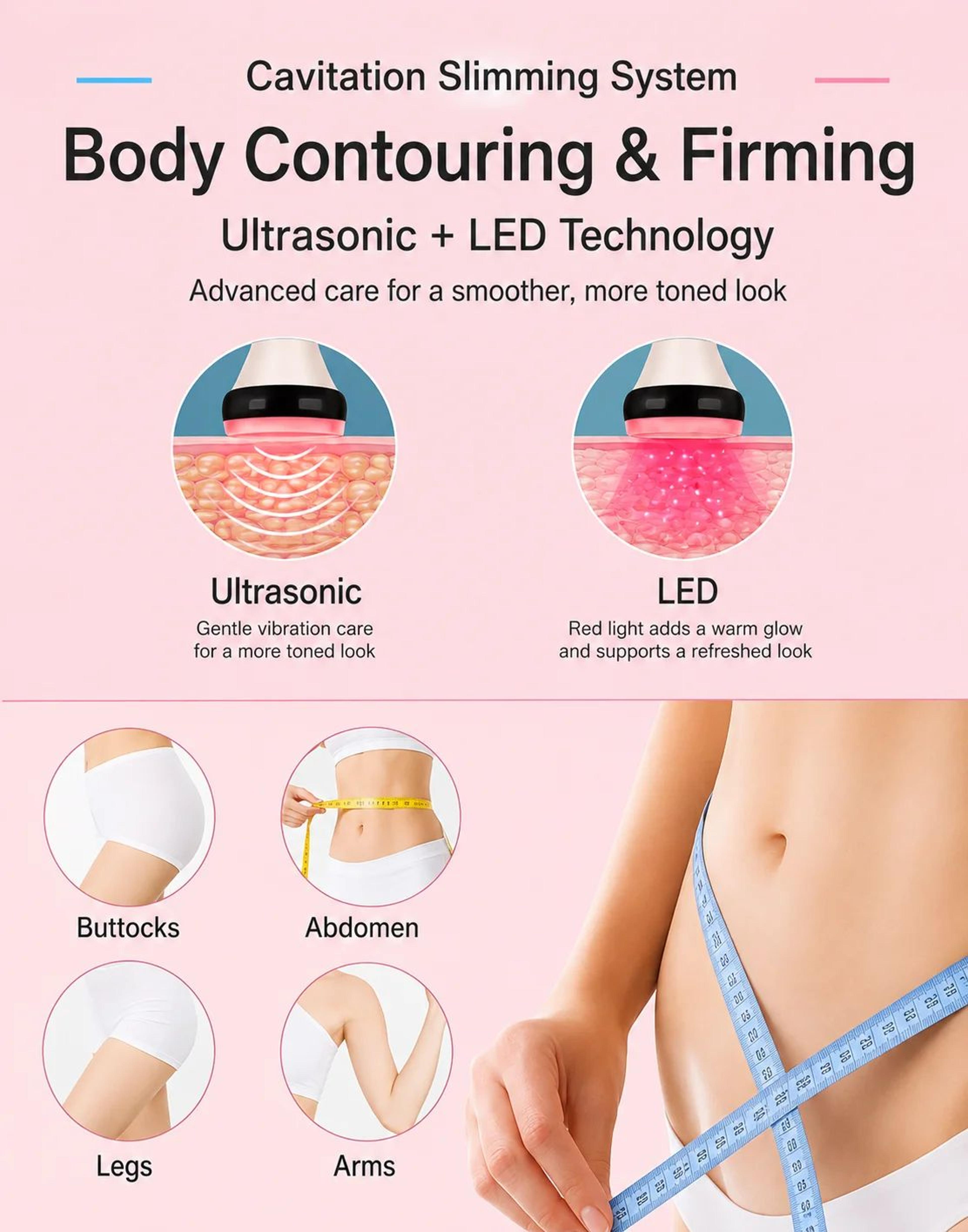 80KHz Ultrasonic Cavitation Body Massage Beauty Machine For Home Spa 4