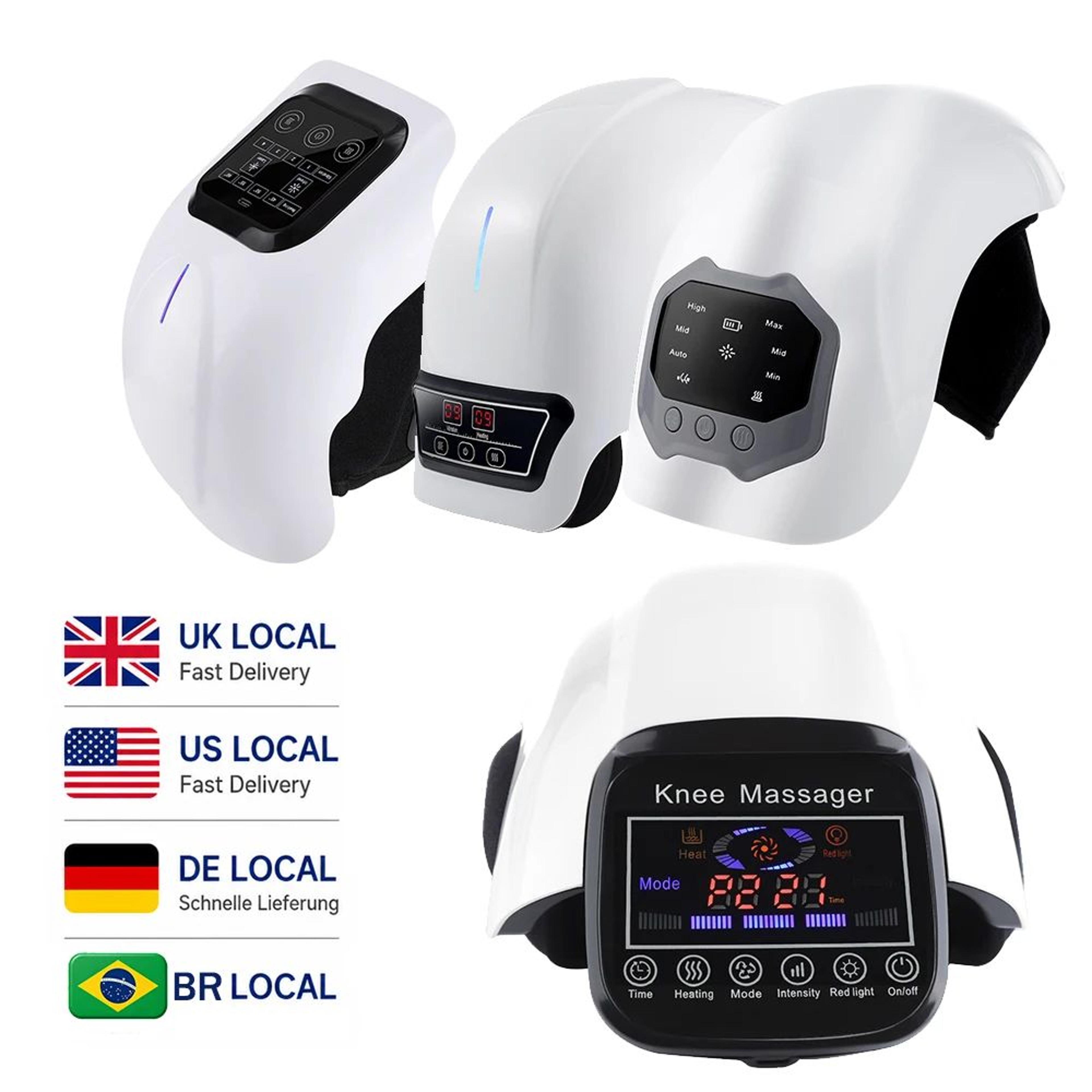 cordless heated knee massager with heat and vibration