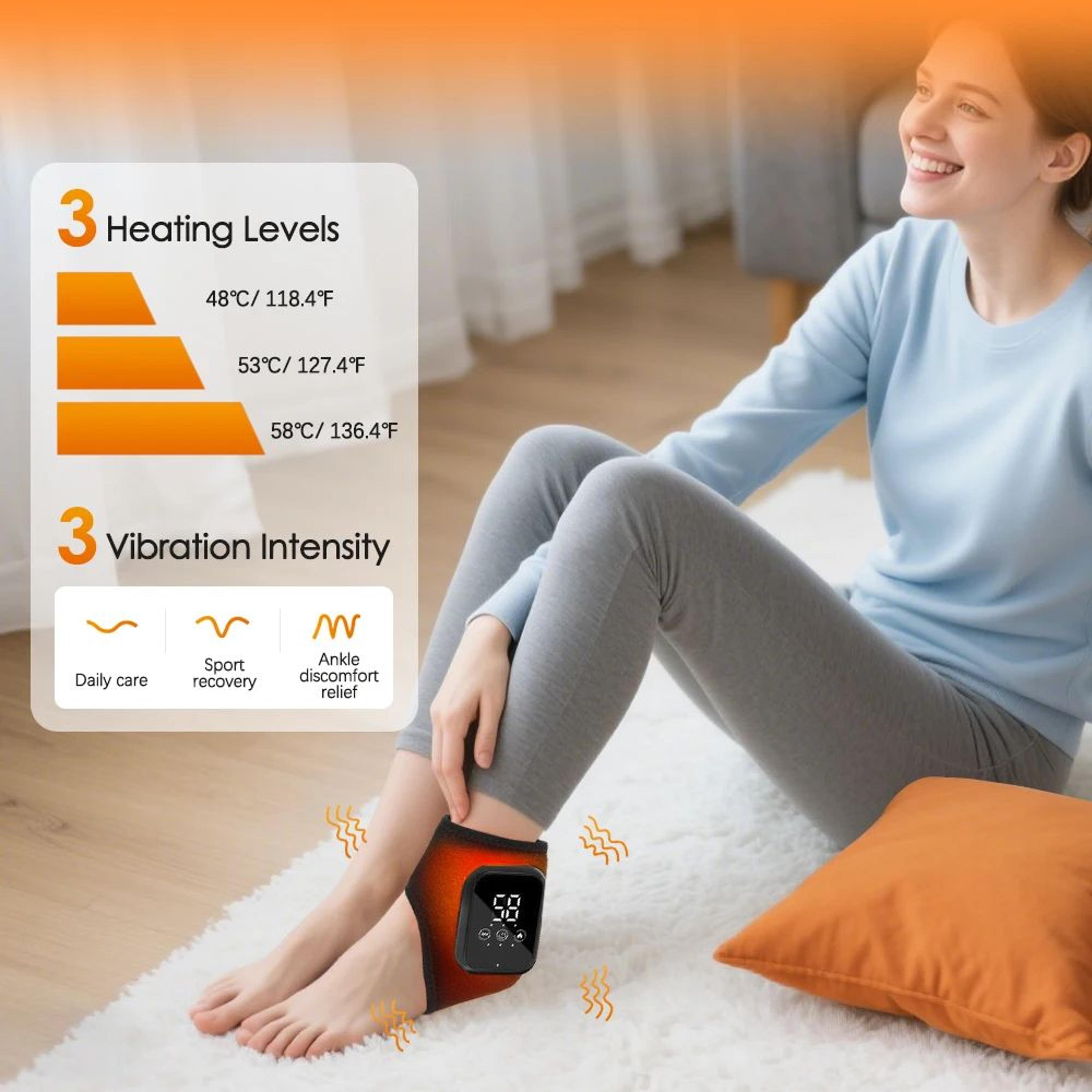 Cordless Heated Ankle Brace With Vibration Massage 5
