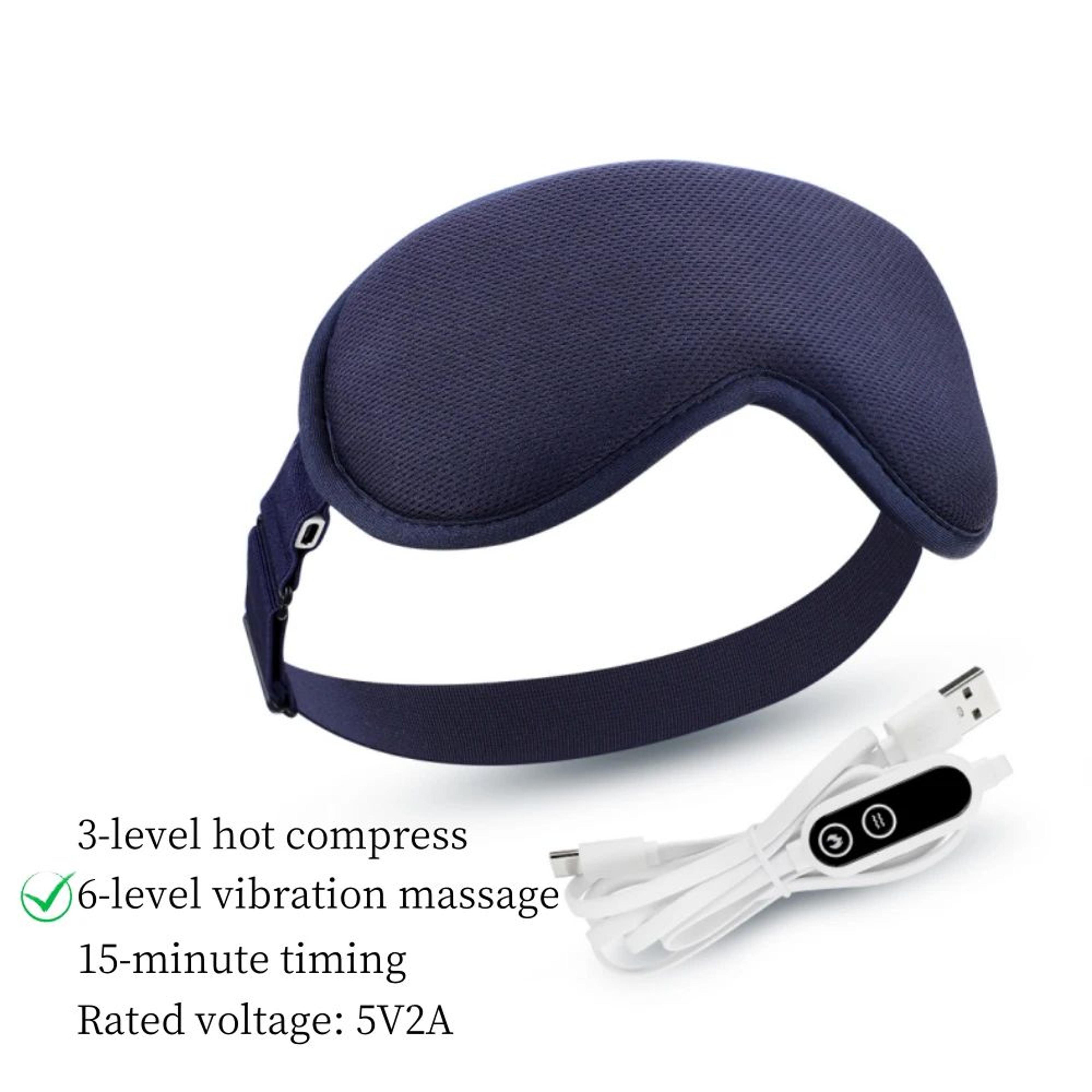 USB Heated Eye Massager Sleep Mask With Vibration 15