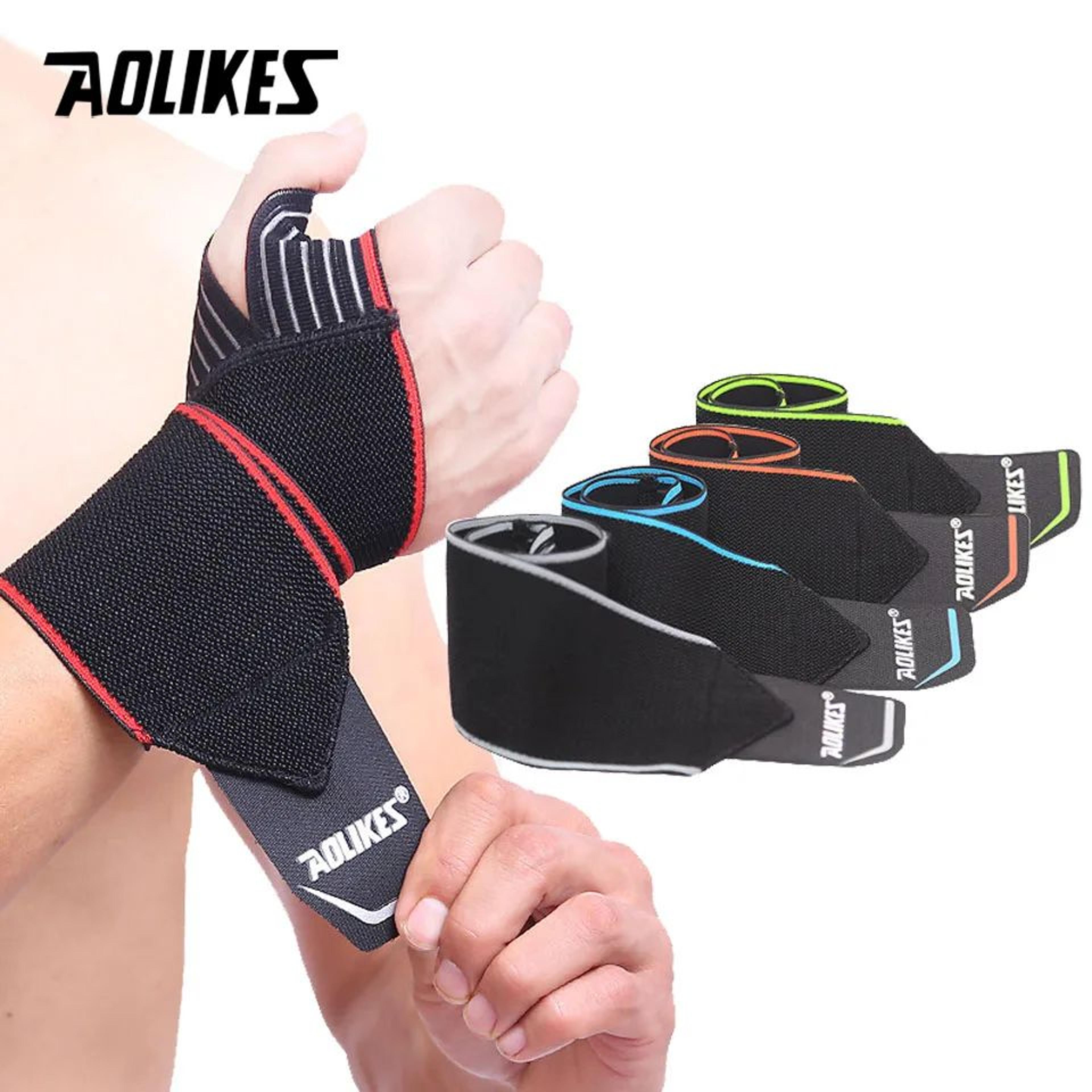 aolikes elastic wrist support wraps for gym and weightlifting