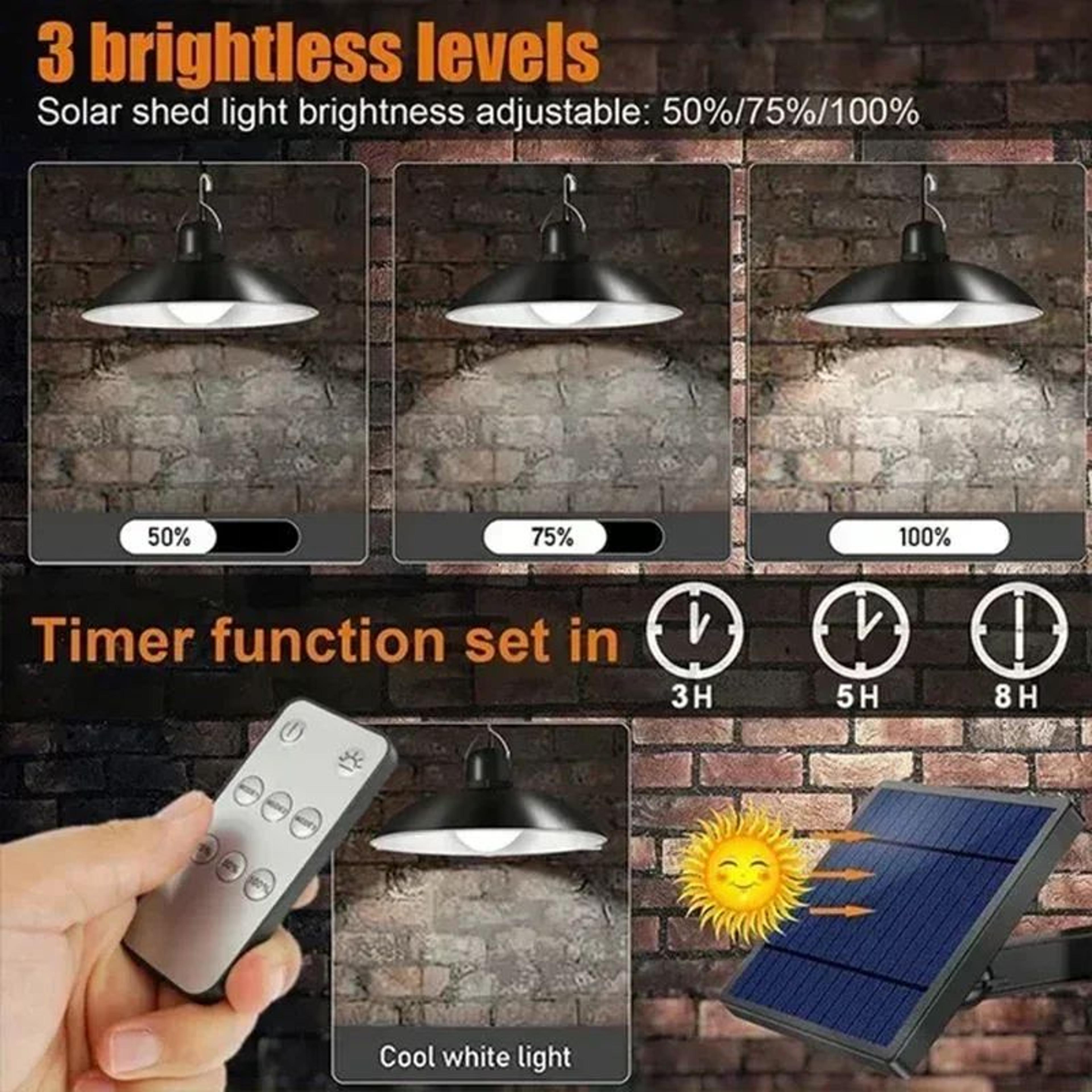 LED Solar Powered Pendant Hanging Light With Remote Control 4