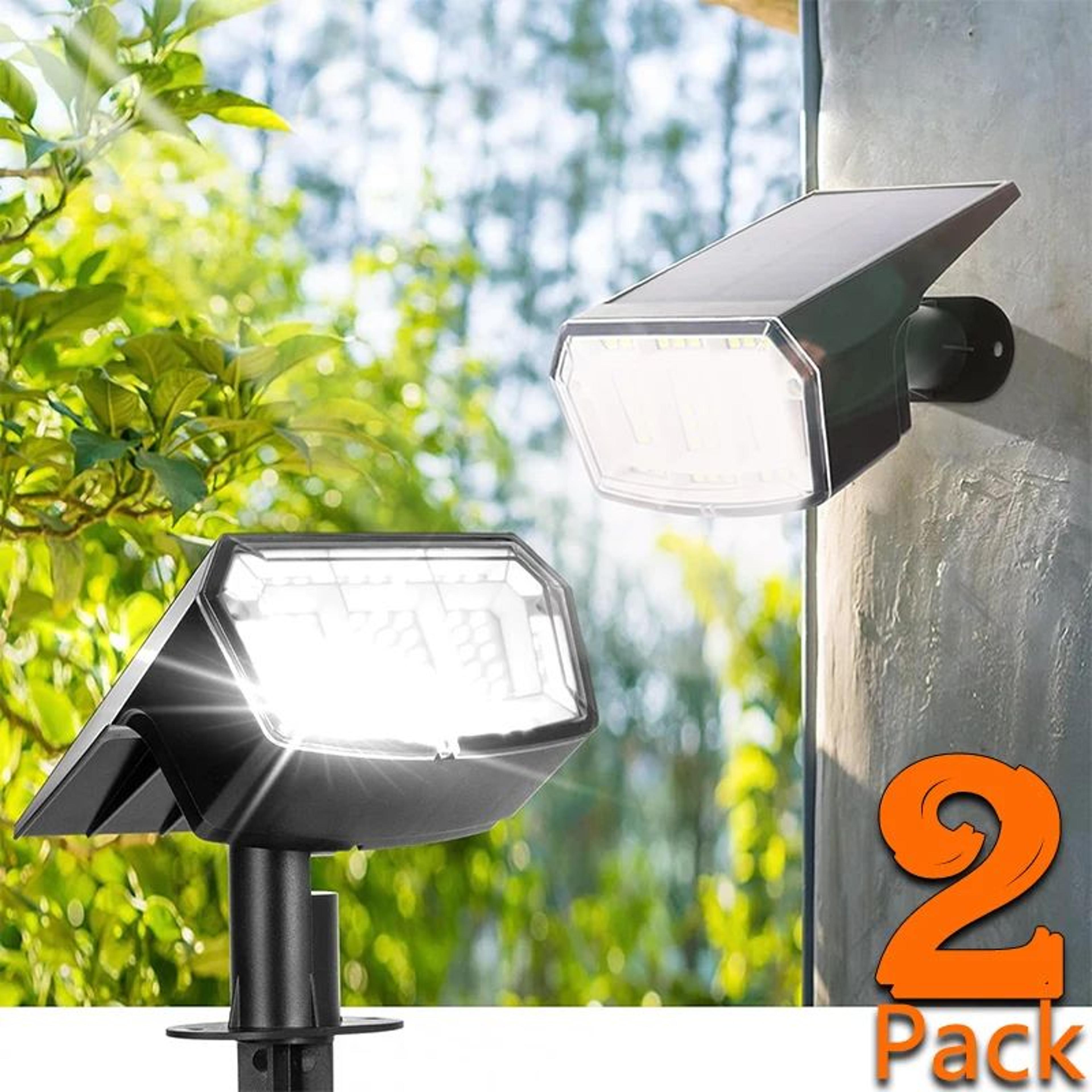 53 led solar spotlight waterproof outdoor landscape garden light