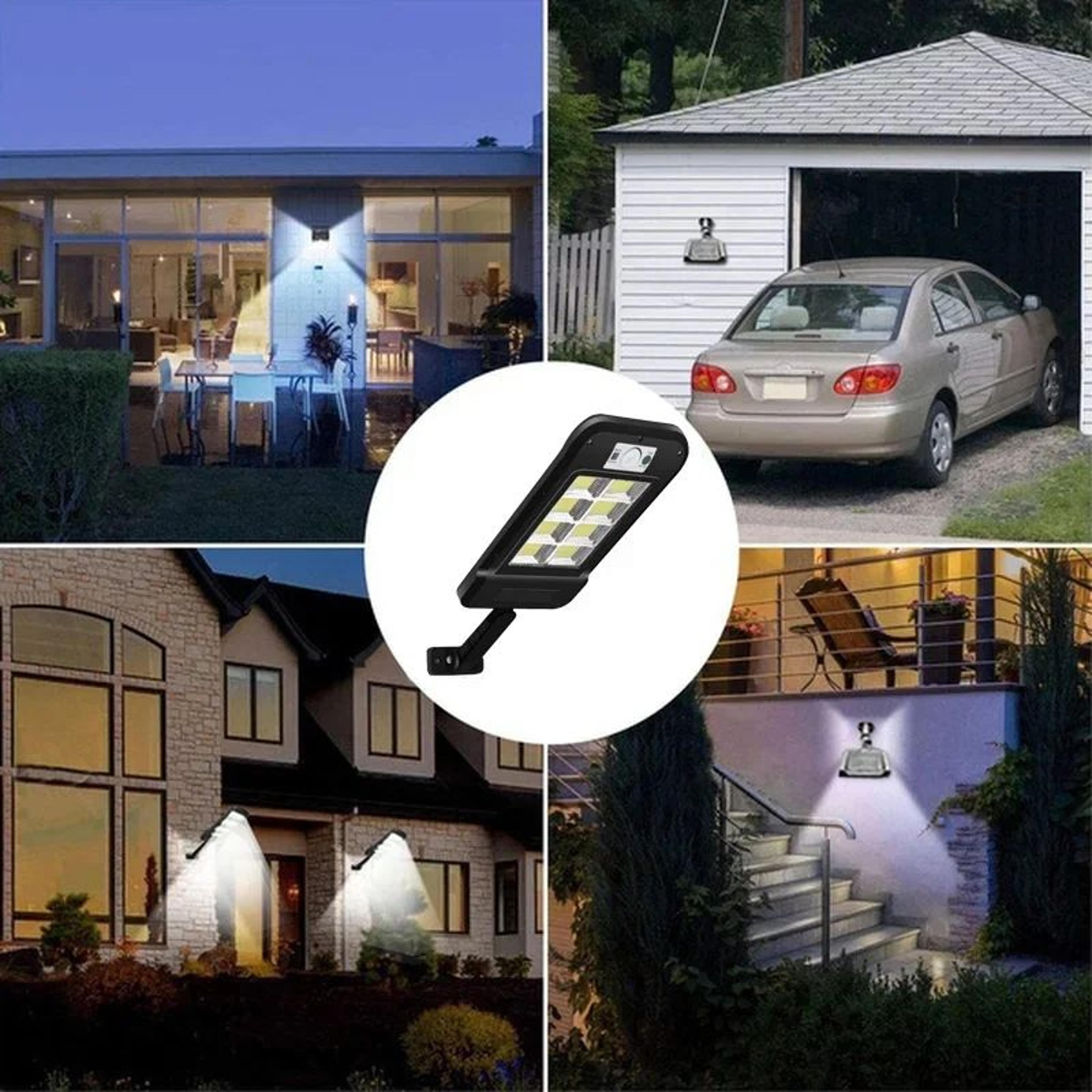 Solar LED Security Flood Light With Motion Sensor And Remote Control 1