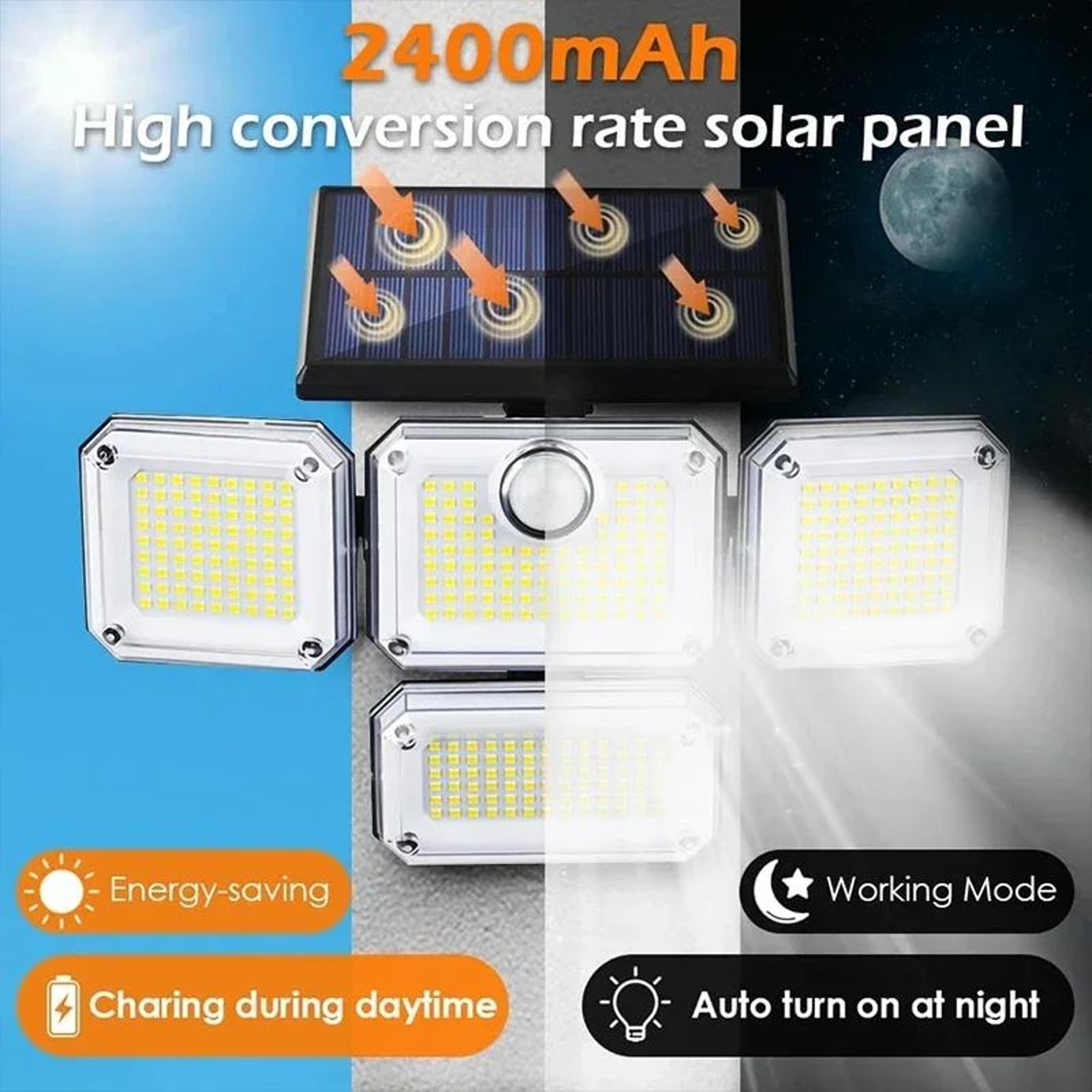 Adjustable Solar Motion Sensor Wall Light IP65 Waterproof LED Security Lamp 3