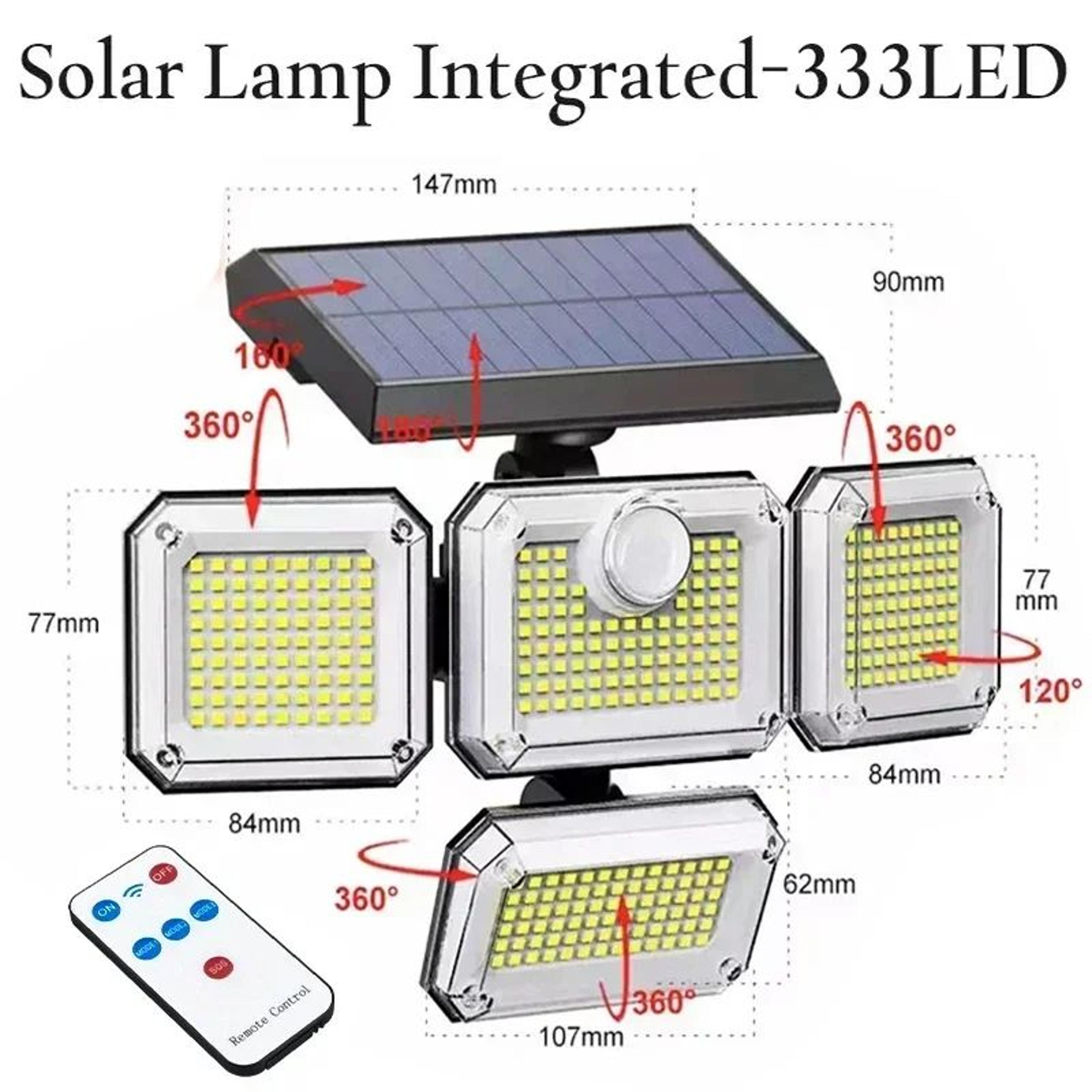 Adjustable Solar Motion Sensor Wall Light IP65 Waterproof LED Security Lamp 10