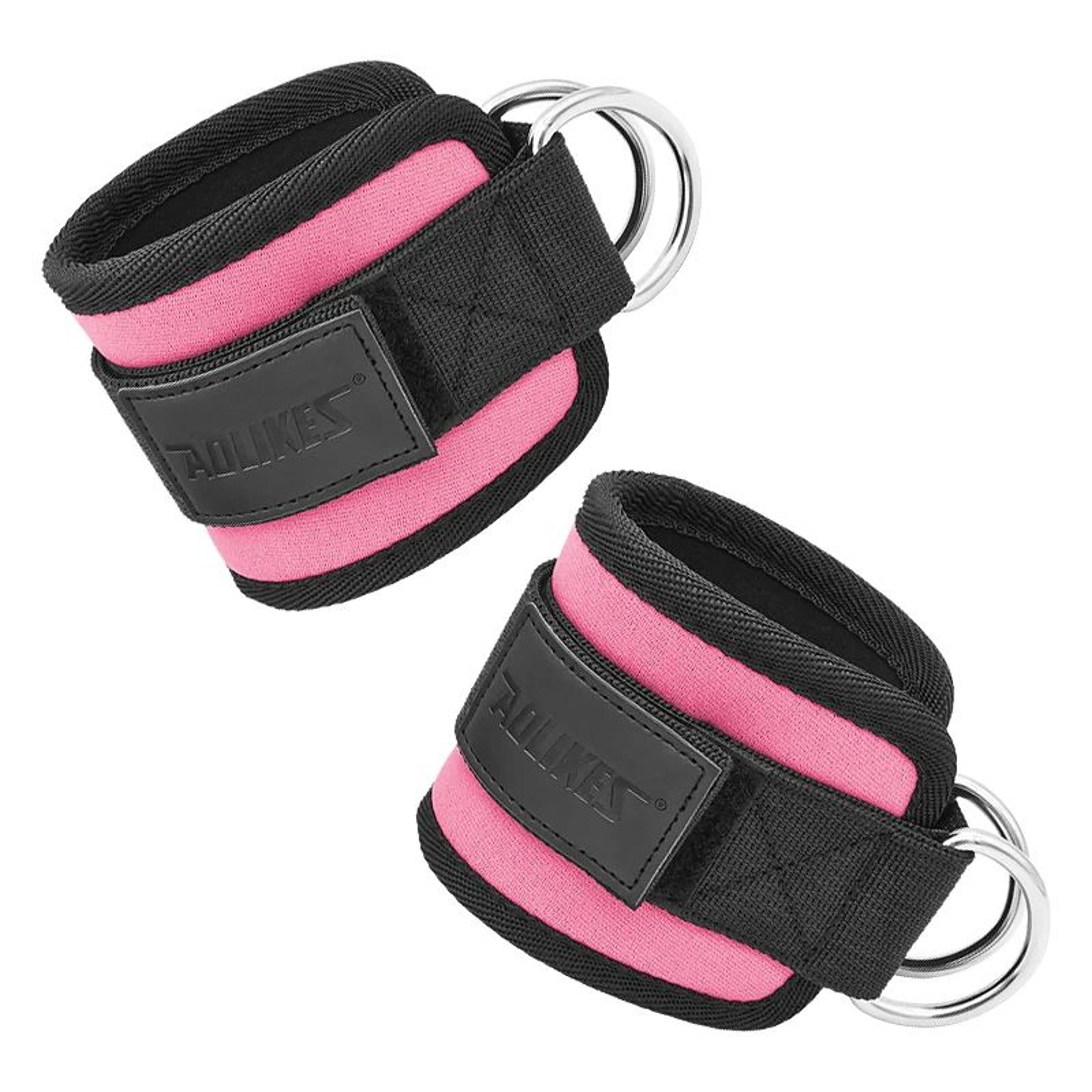 AOLIKES Double D Ring Cable Ankle Straps For Gym Workouts 11