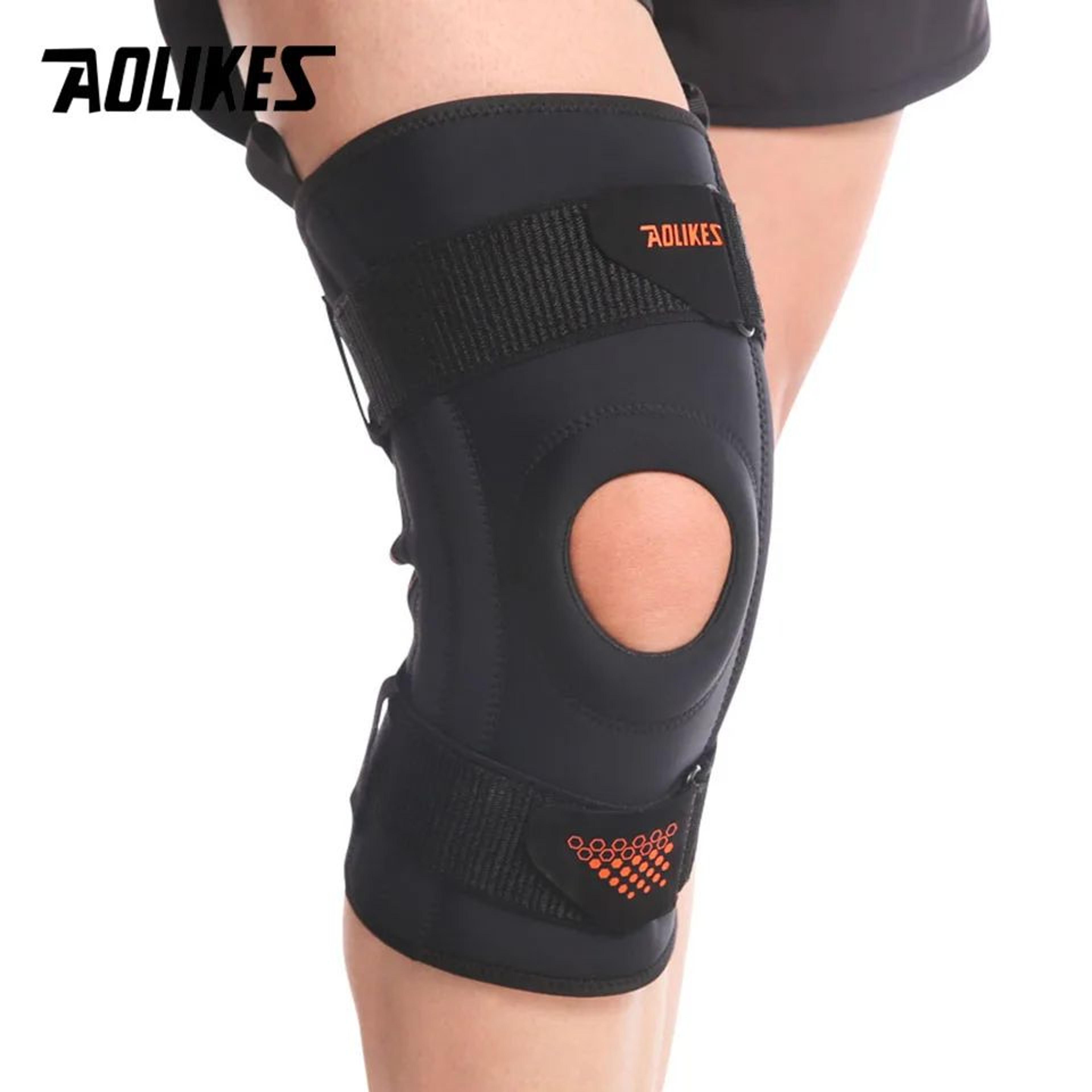 AOLIKES Adjustable Knee Brace With Side Stabilizers 1
