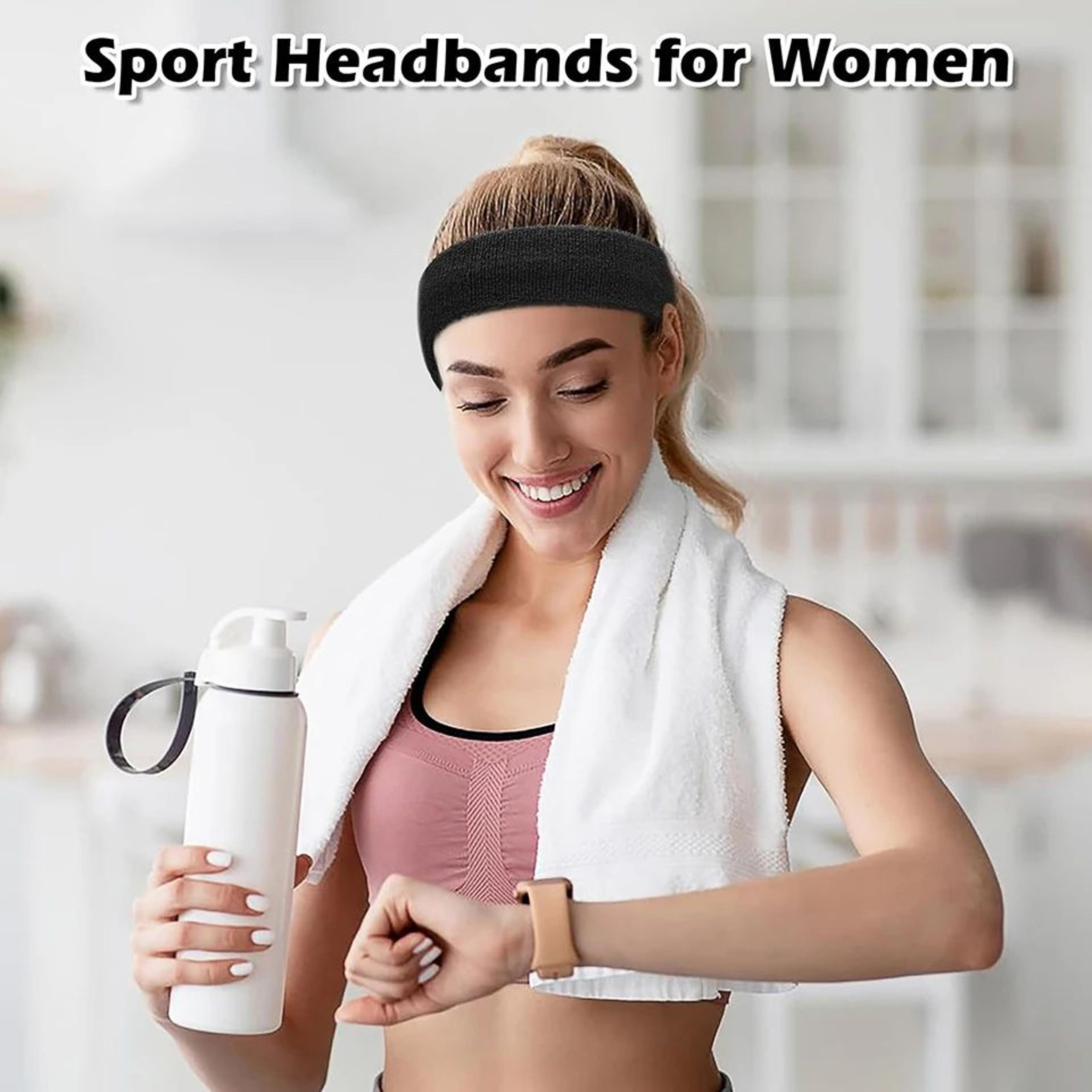 AOLIKES Cotton Sports Headband Moisture Wicking Sweatband 2