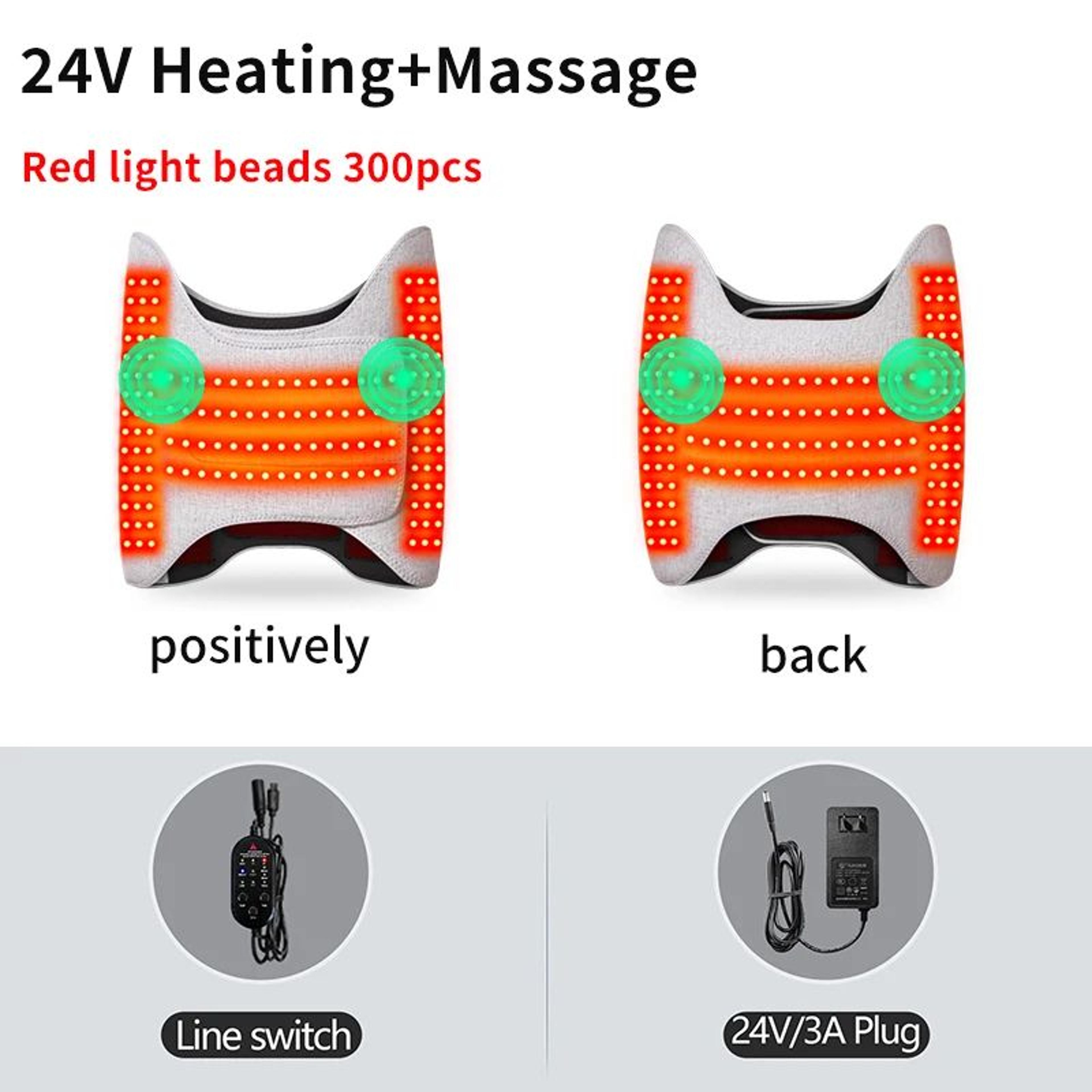Red Light Heated Waist Massager Belt With Vibration Support 6