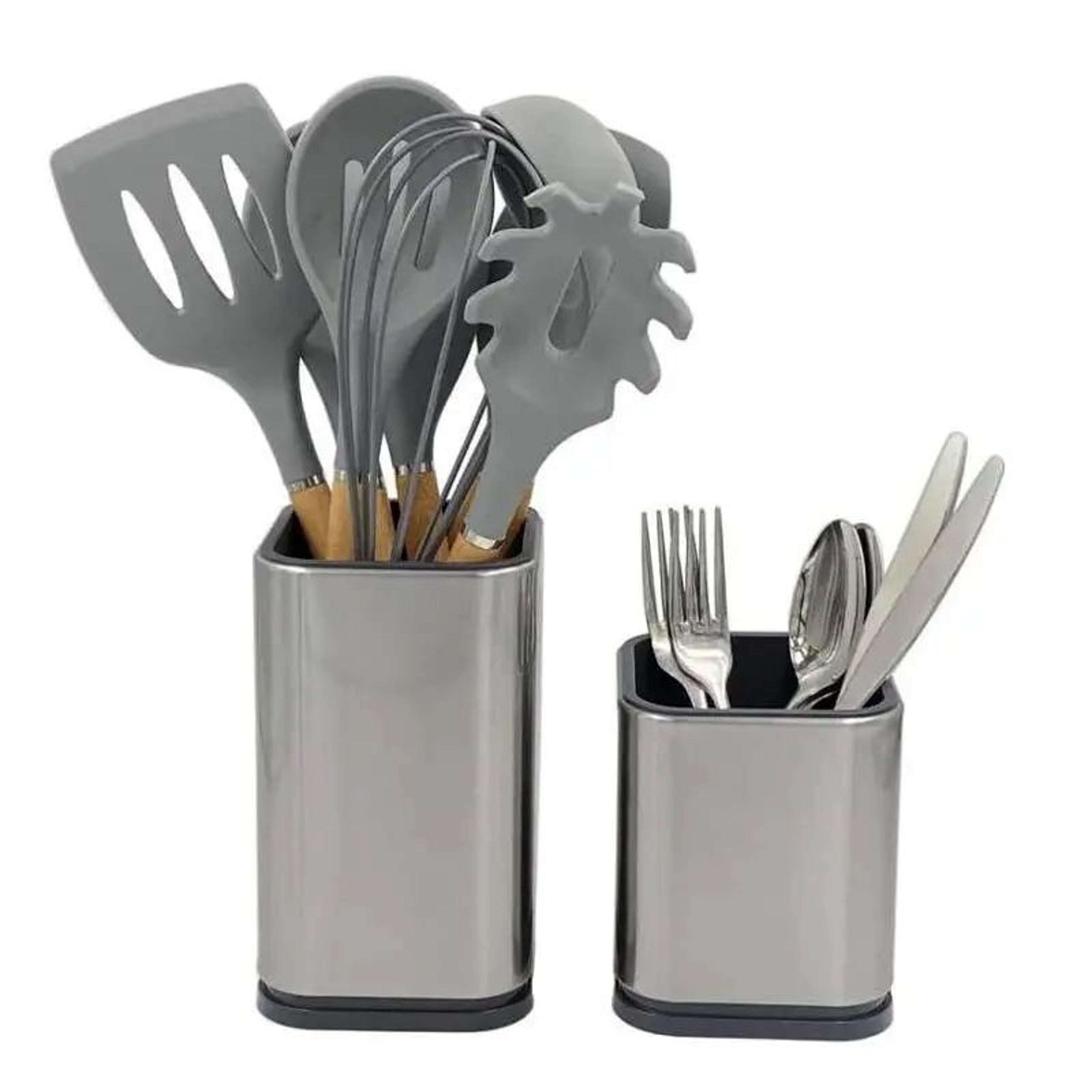 large kitchen utensil holder countertop organizer for cooking tools
