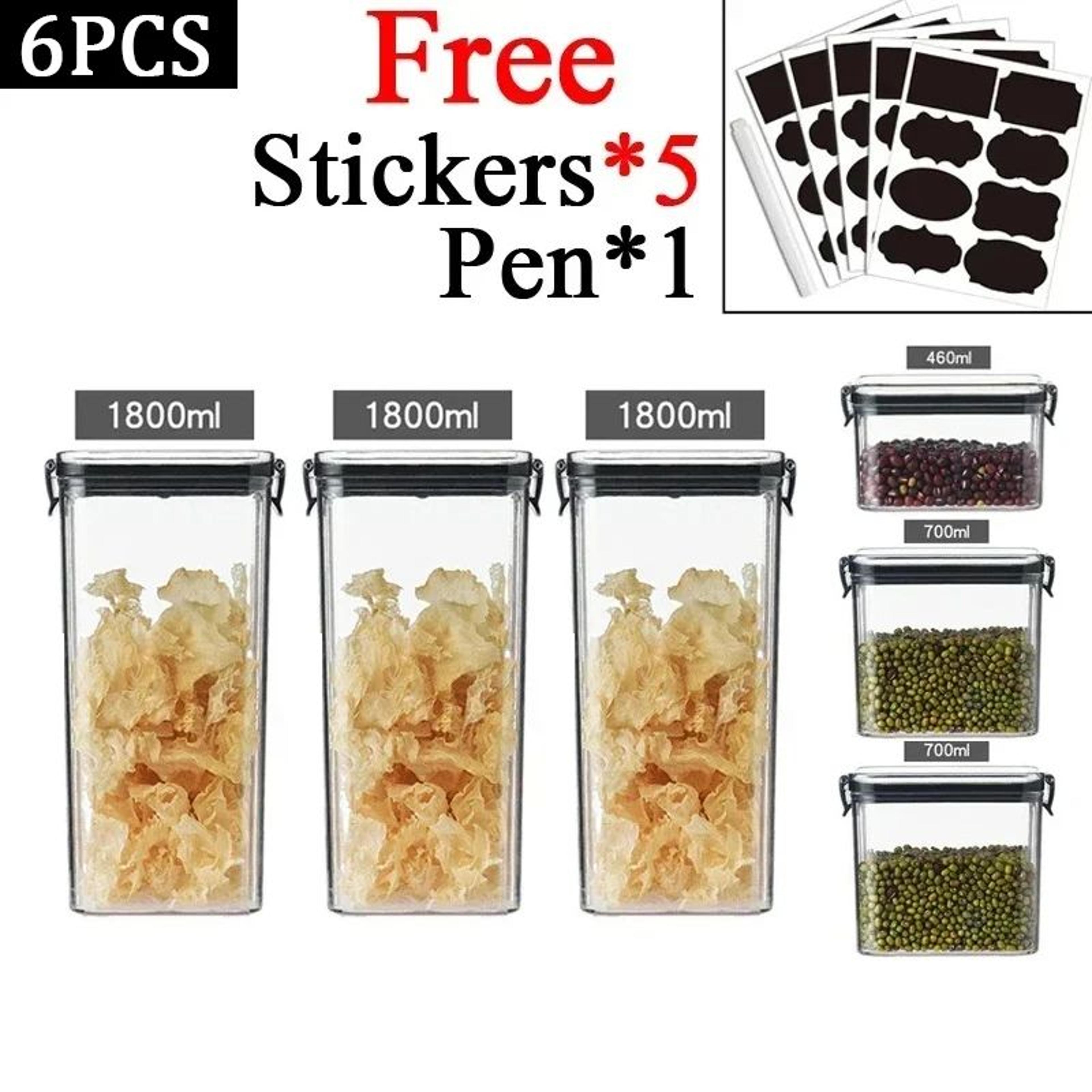 Stackable Airtight Food Storage Containers Set 460ml To 1800ml 15