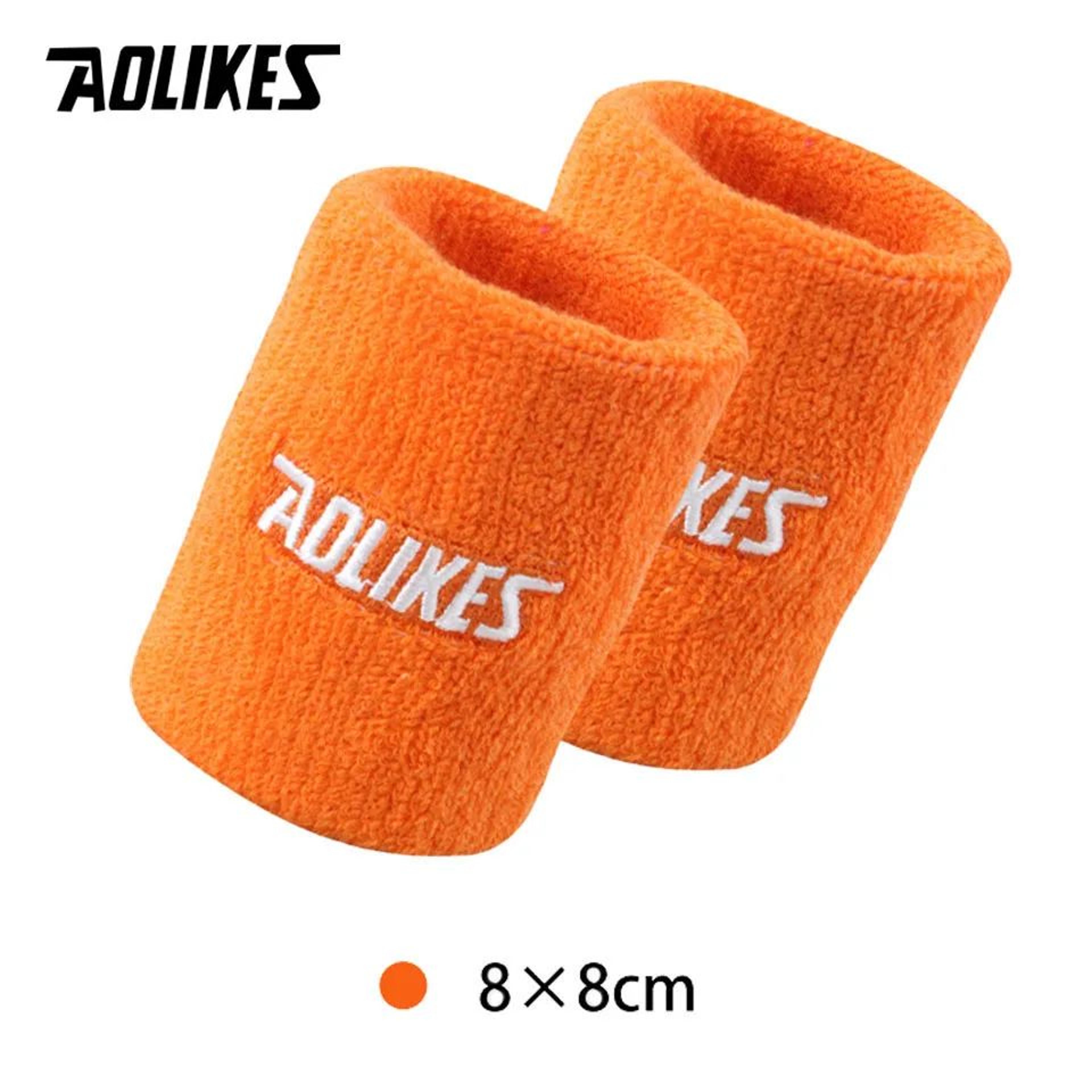 AOLIKES Cotton Sports Wrist Sweatband For Gym And Tennis 17