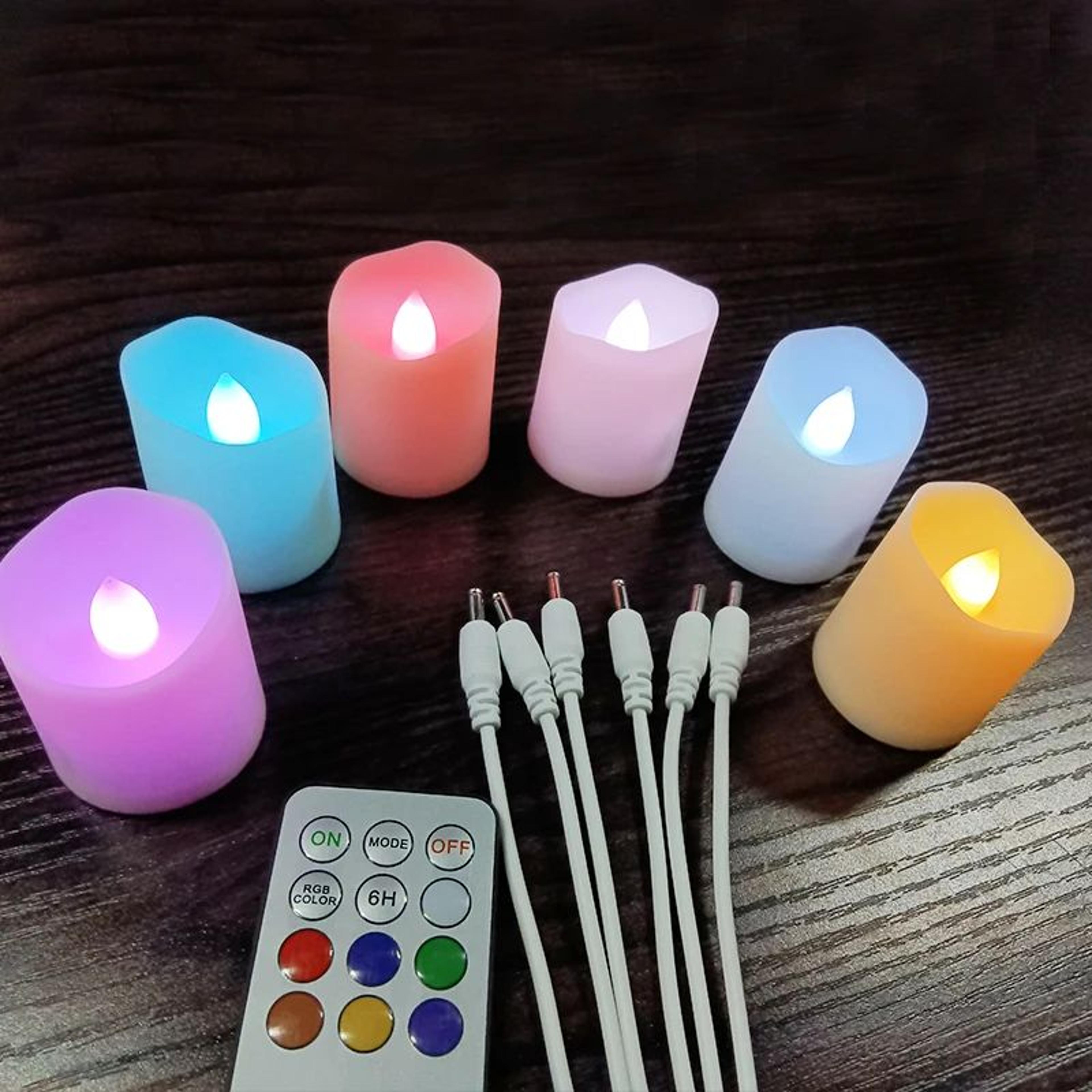 USB Rechargeable LED Flameless Candles With Remote And Timer 23