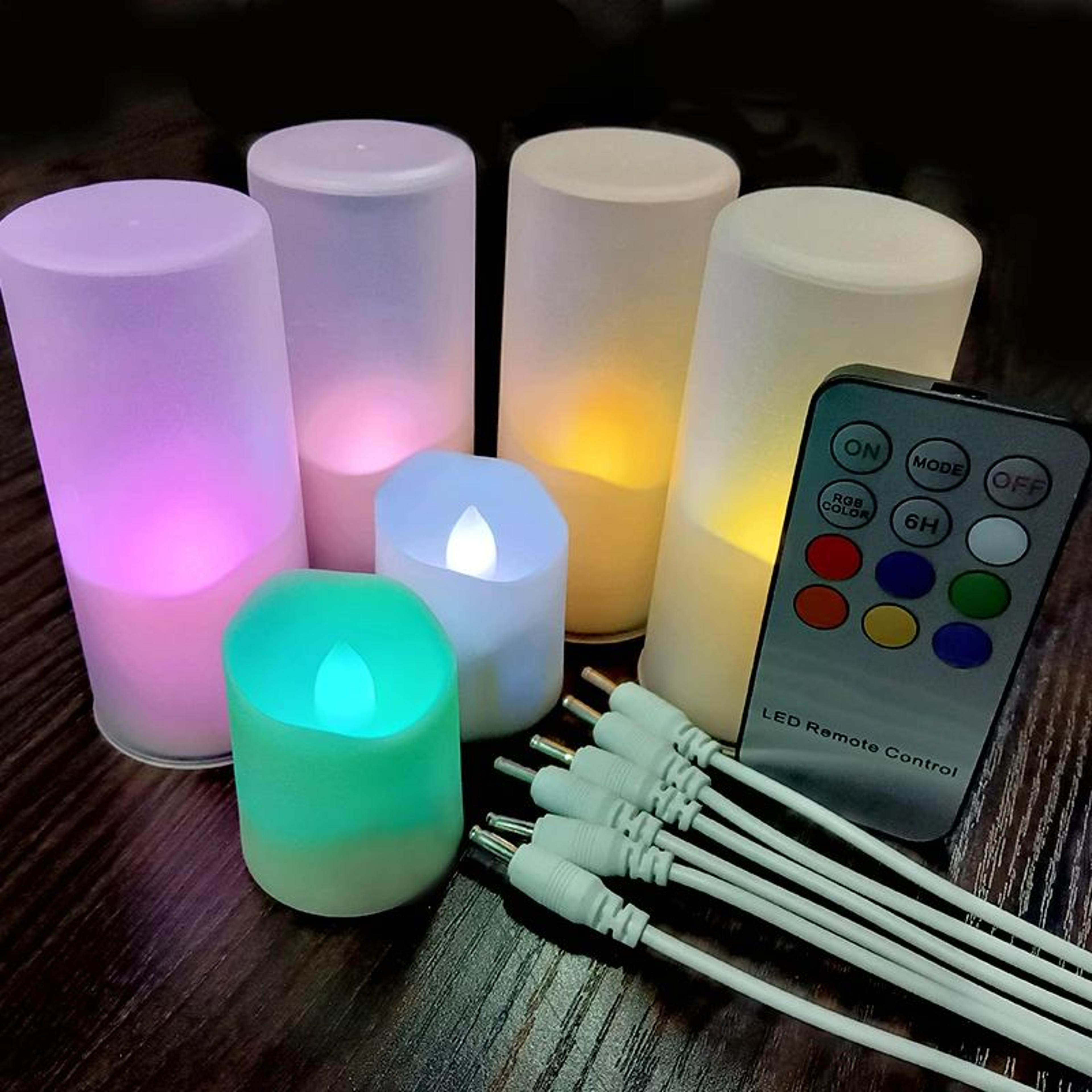 USB Rechargeable LED Flameless Candles With Remote And Timer 26