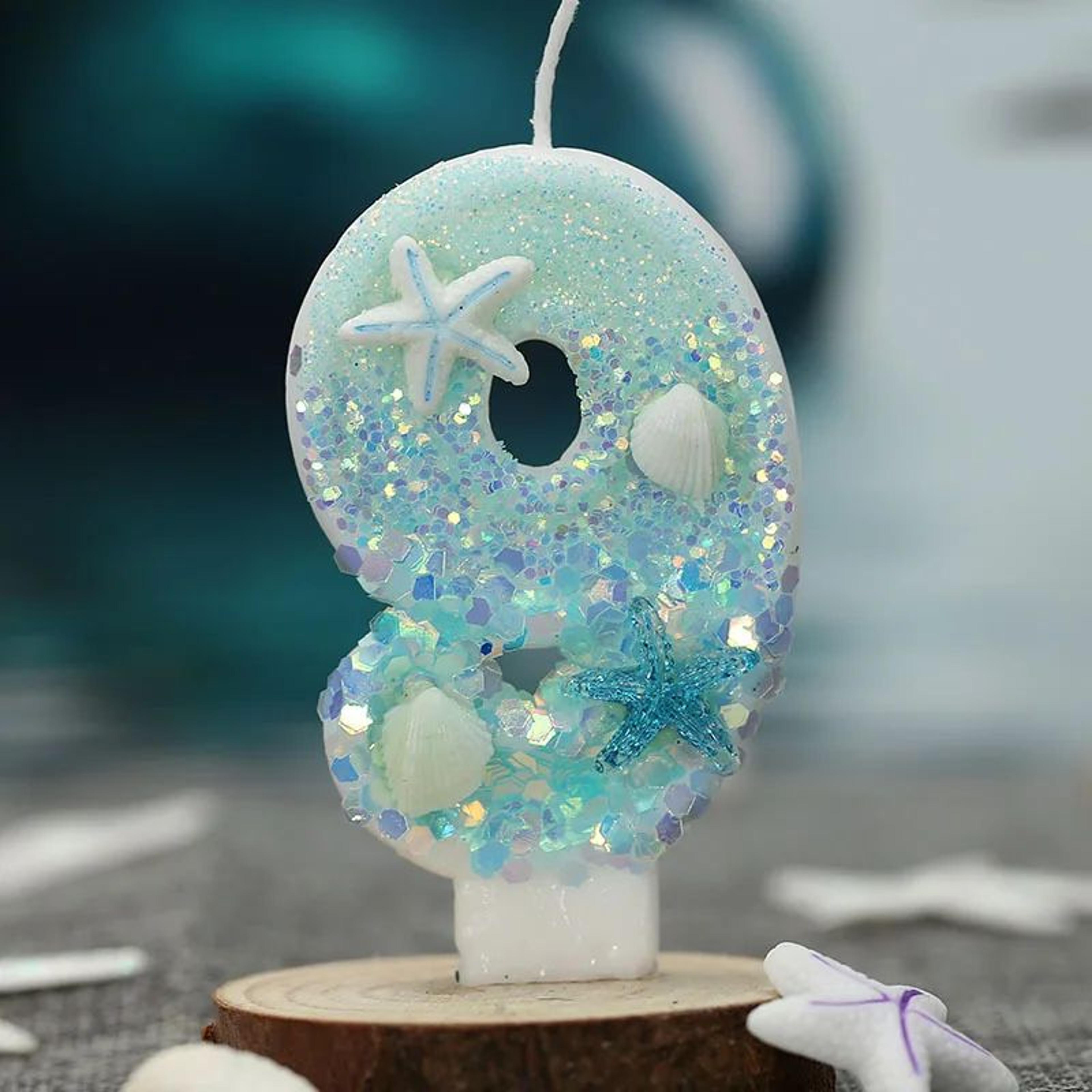 Ocean Beach Starfish Number Birthday Candle Decoration 12