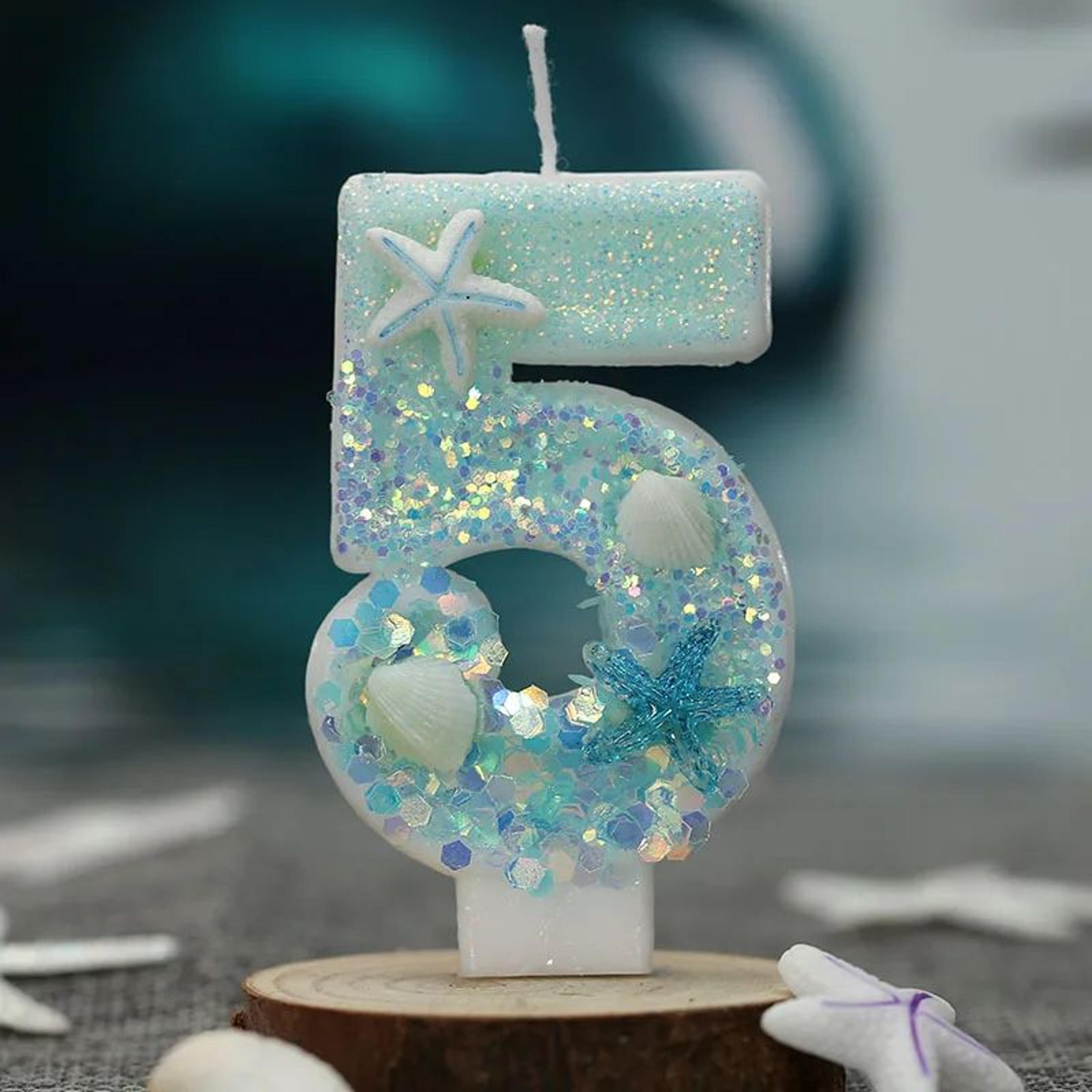 Ocean Beach Starfish Number Birthday Candle Decoration 8