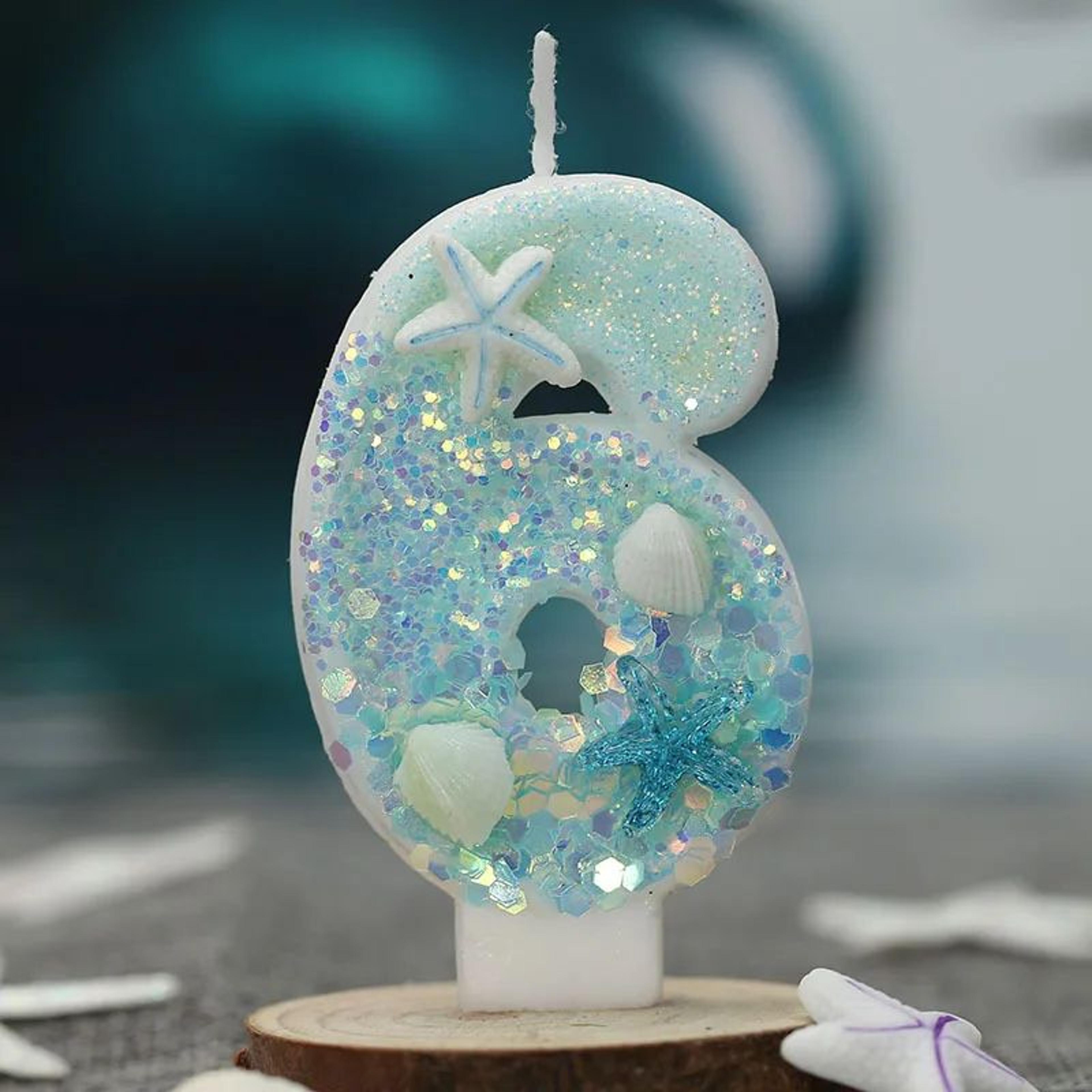 Ocean Beach Starfish Number Birthday Candle Decoration 9