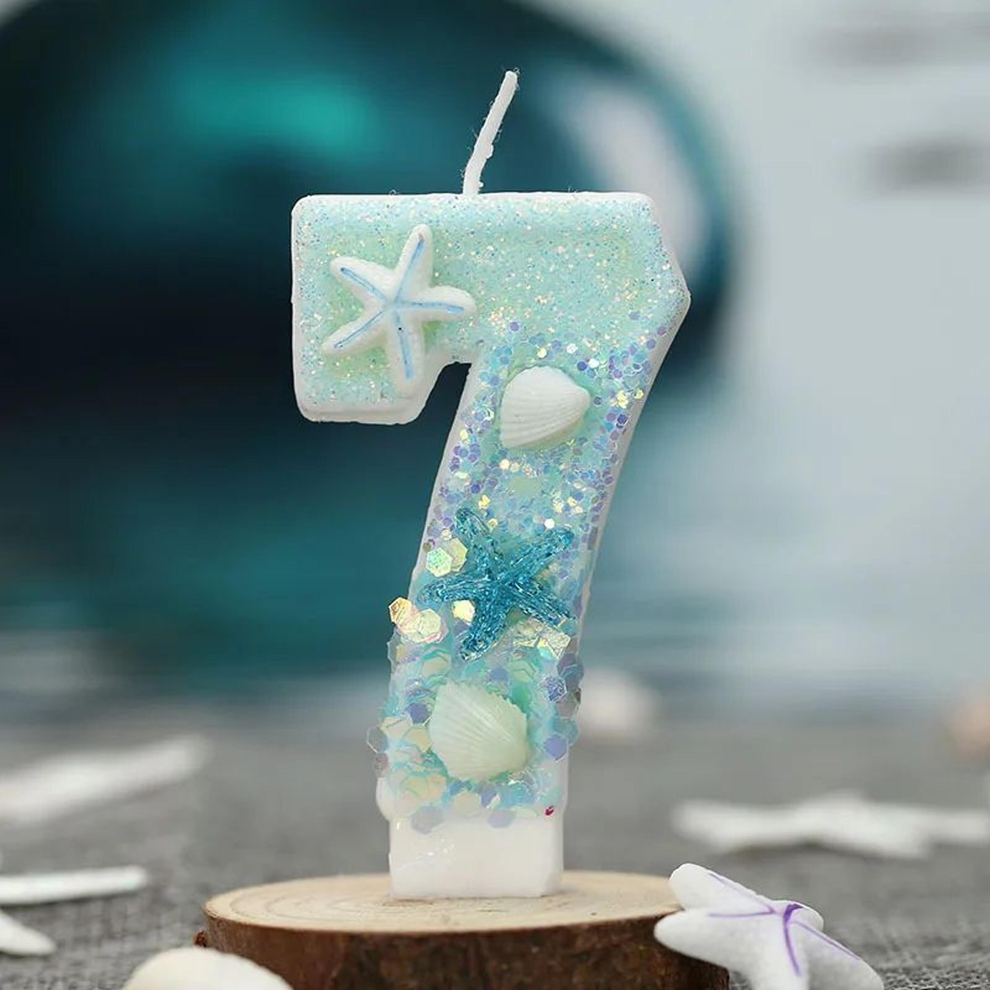 Ocean Beach Starfish Number Birthday Candle Decoration 10