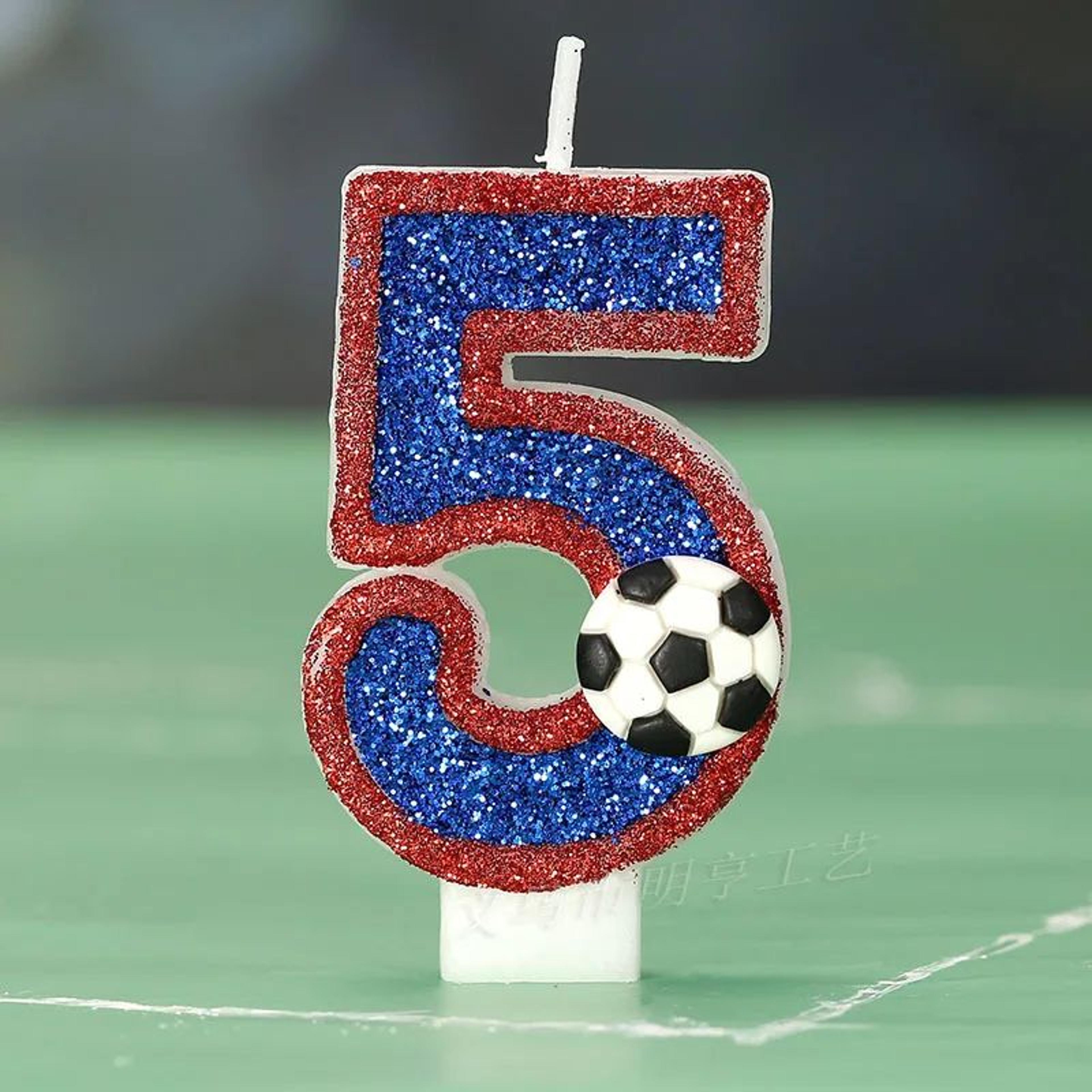 Football Number Birthday Candle For Sports Theme Cakes 9