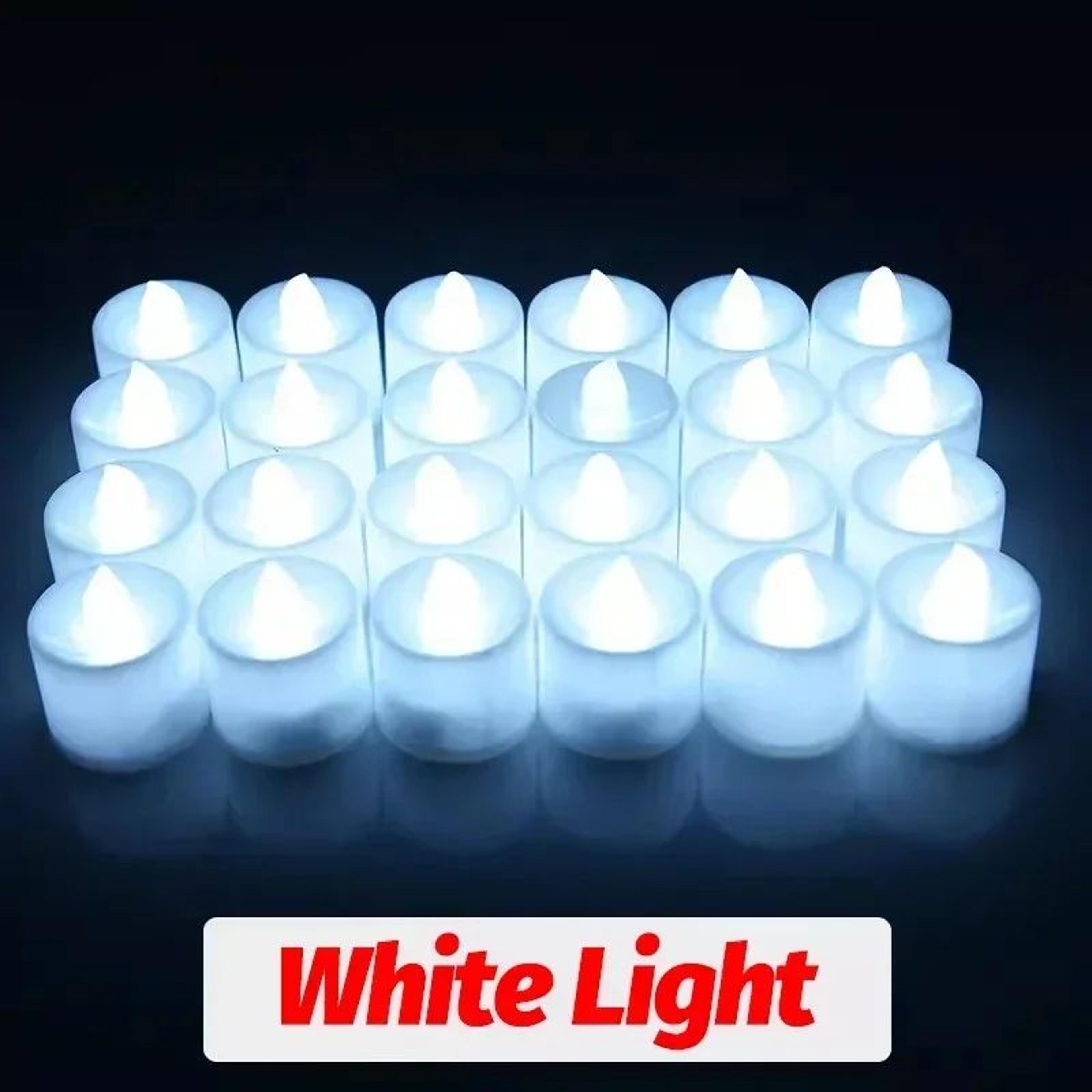 Battery Powered LED Flameless Flickering Tealight Candles 13