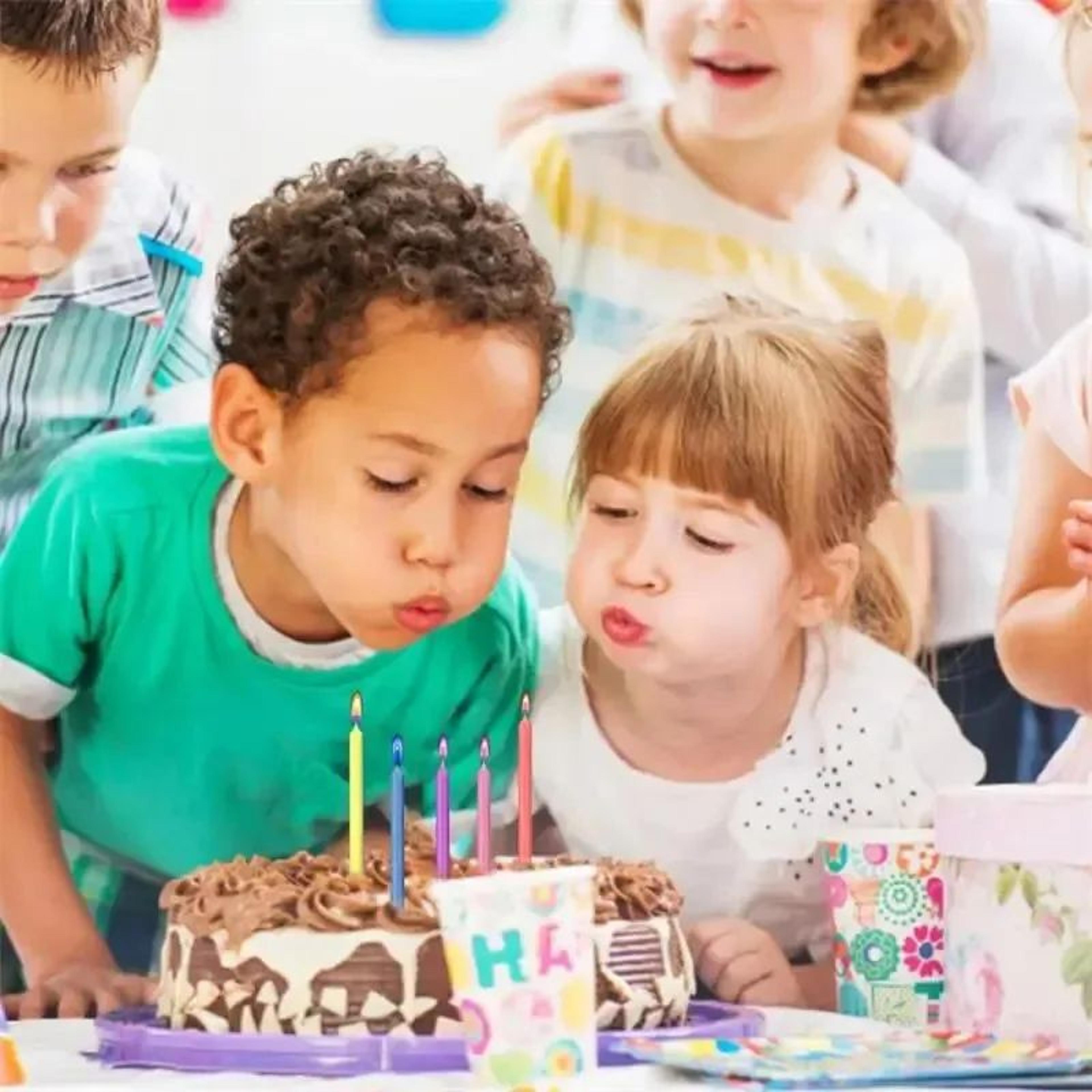 Multicolored Flame Birthday Candles For Cakes And Party Decorations 2