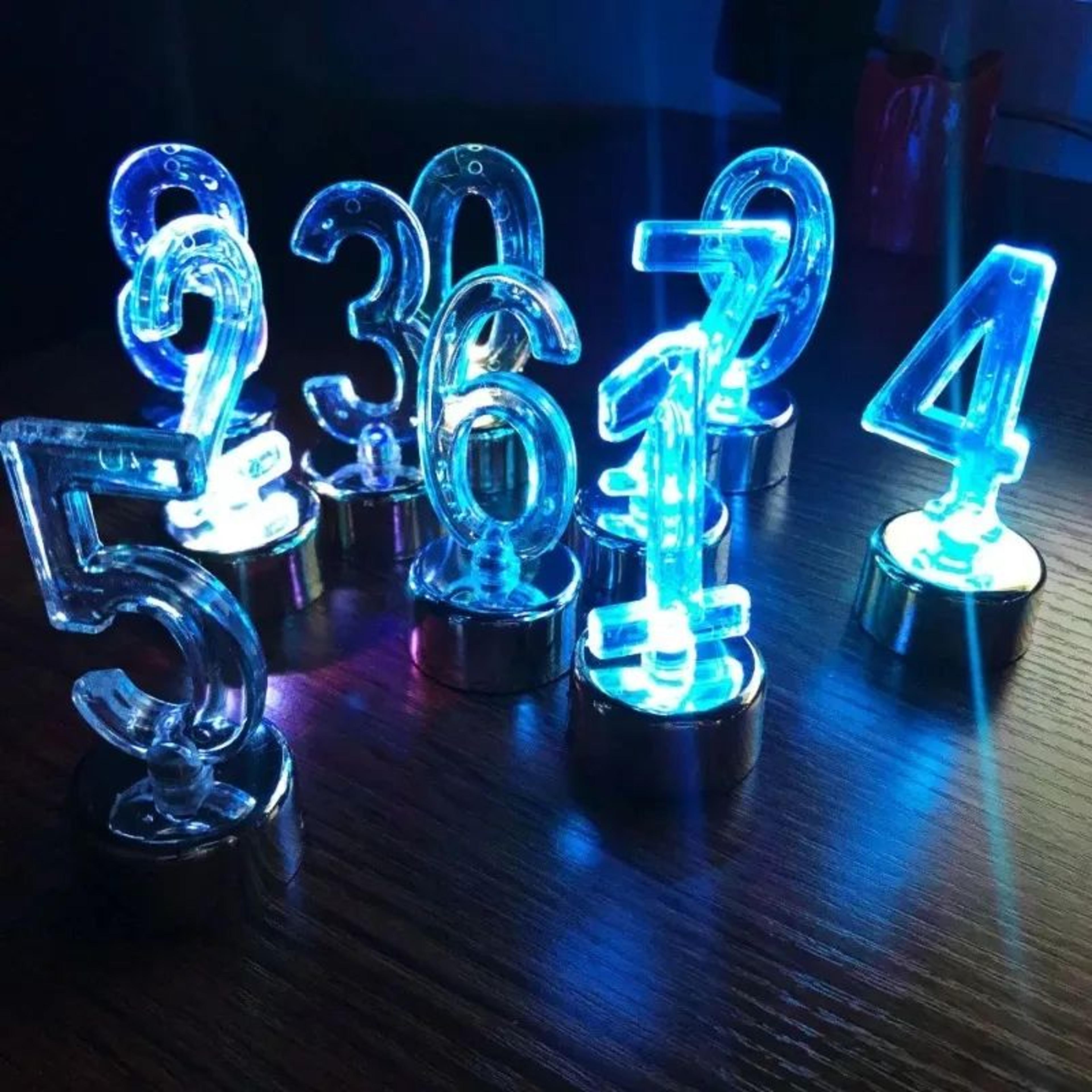 Multicolor LED Number Tealight Candle For Birthday And Party Decorations 5
