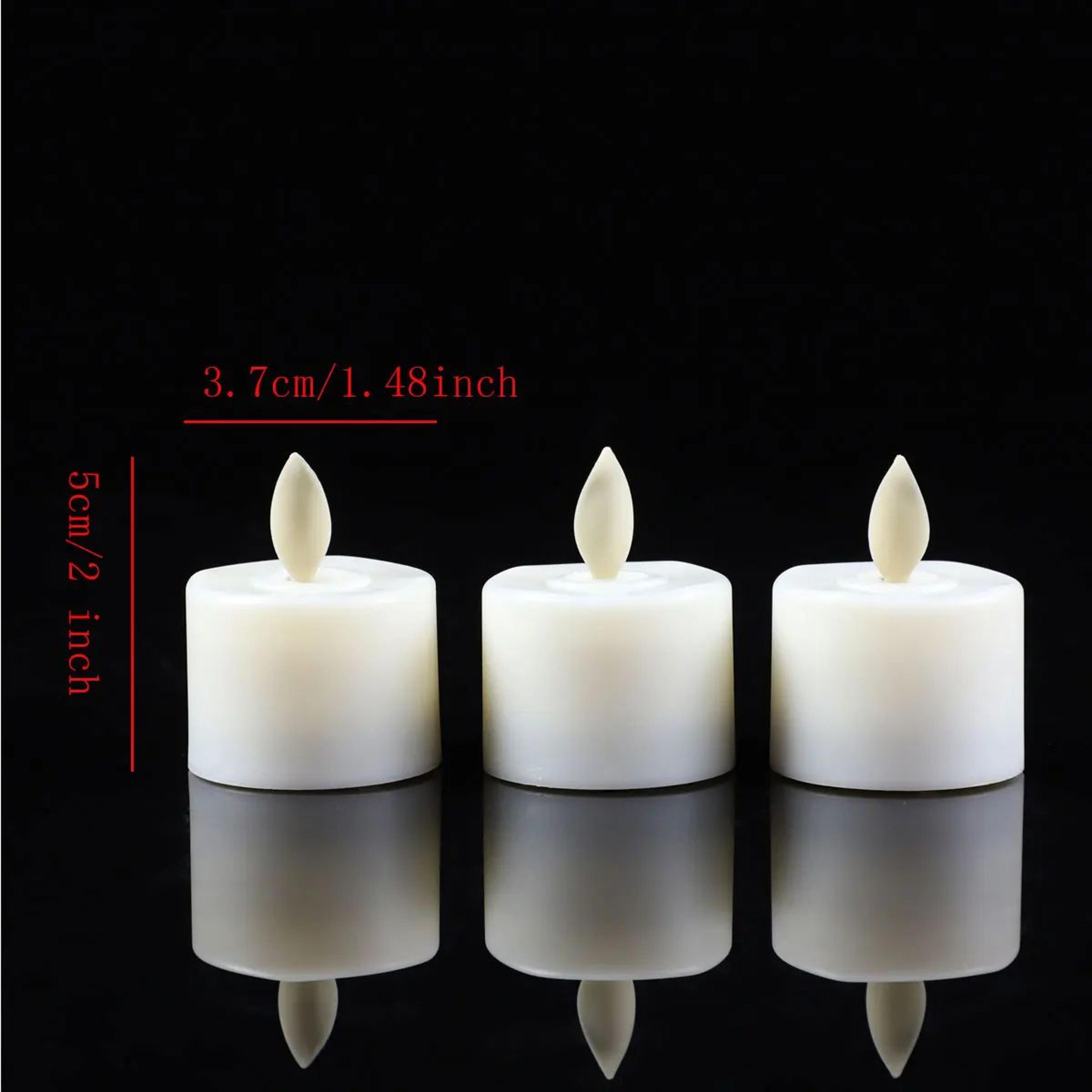 Rechargeable Moving Flame LED Tealight Candles With Remote Control 2