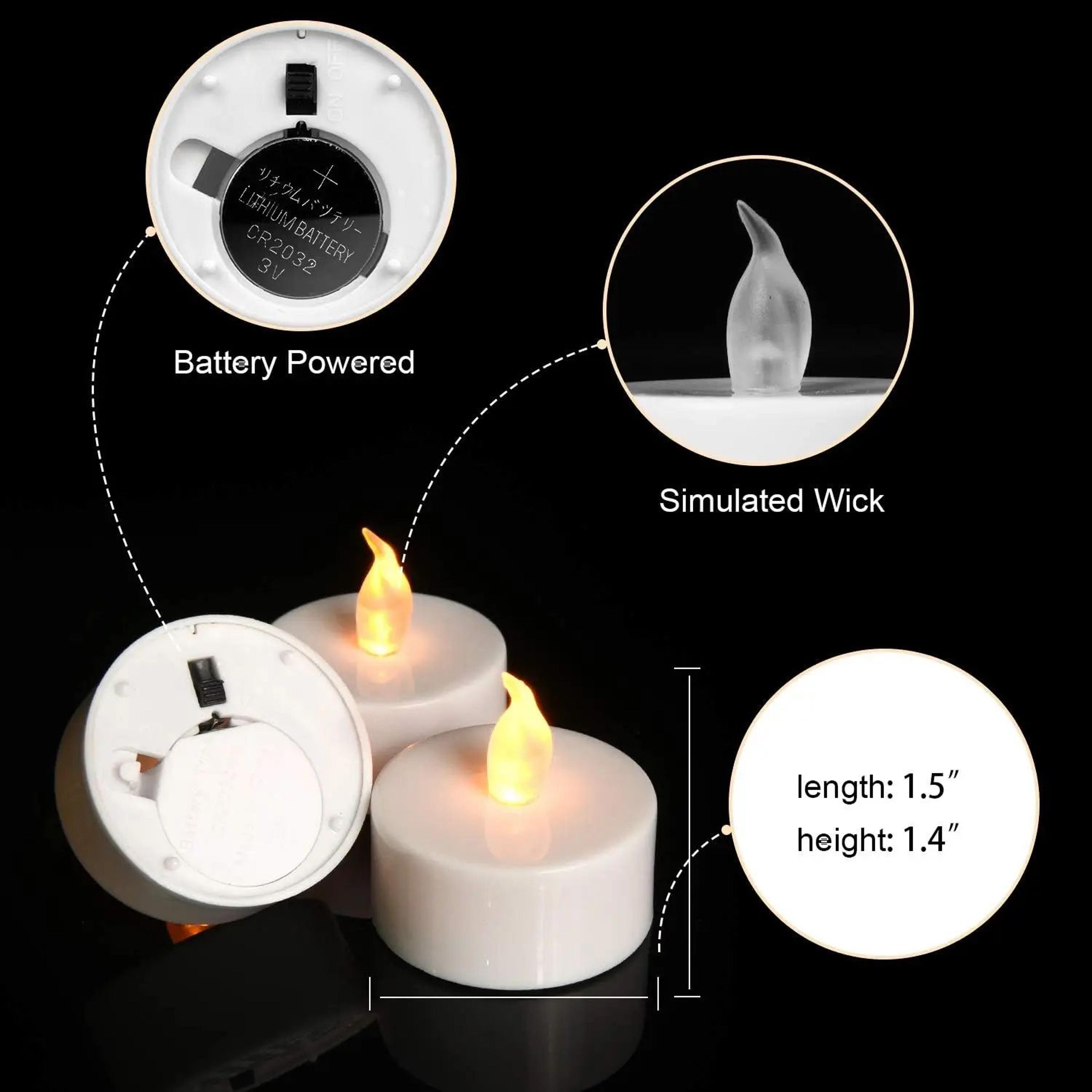 24 Piece Warm White Flameless LED Tealight Candles For Holiday And Party Decor 6