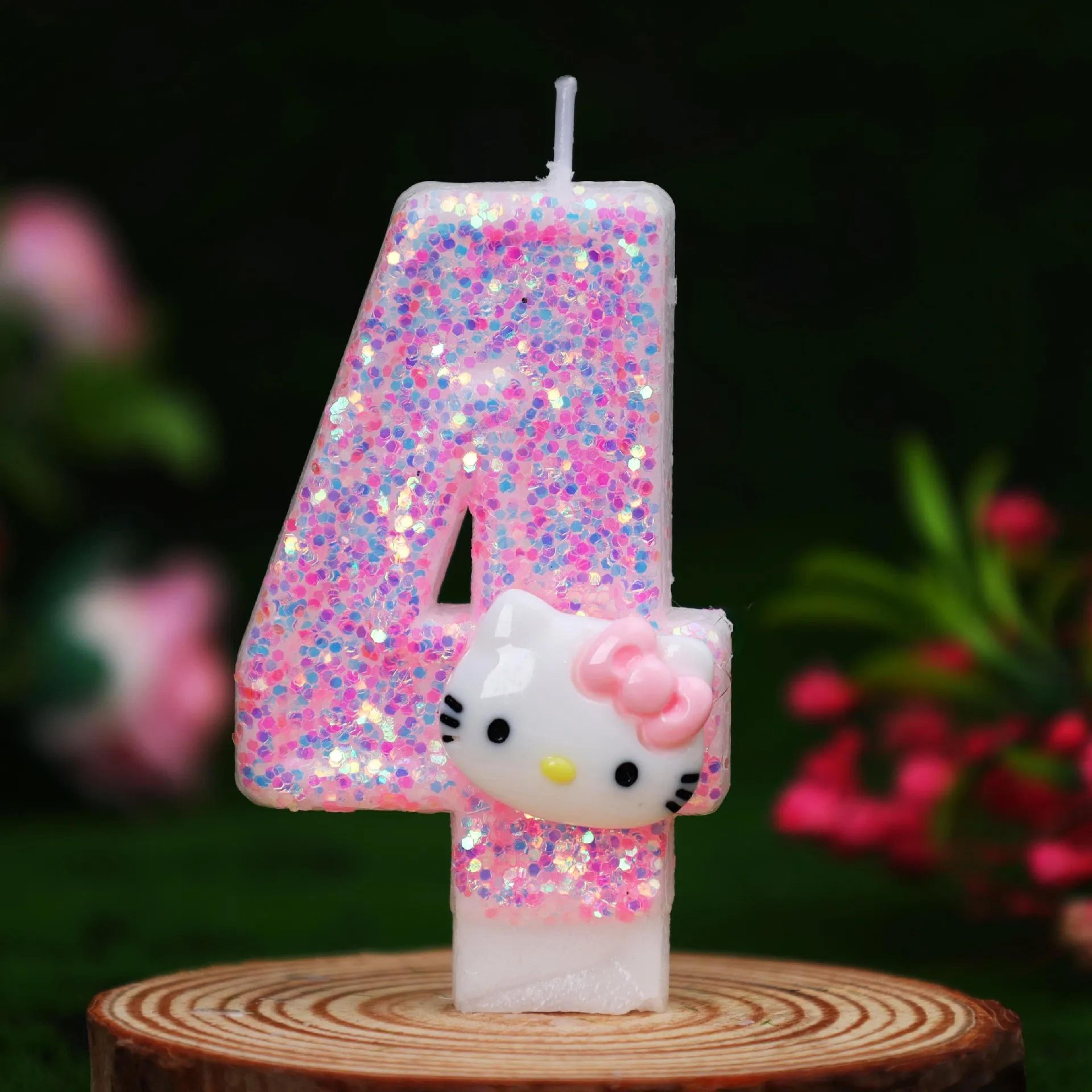 Cute Cat Number Birthday Cake Candle For Party Decorations 9