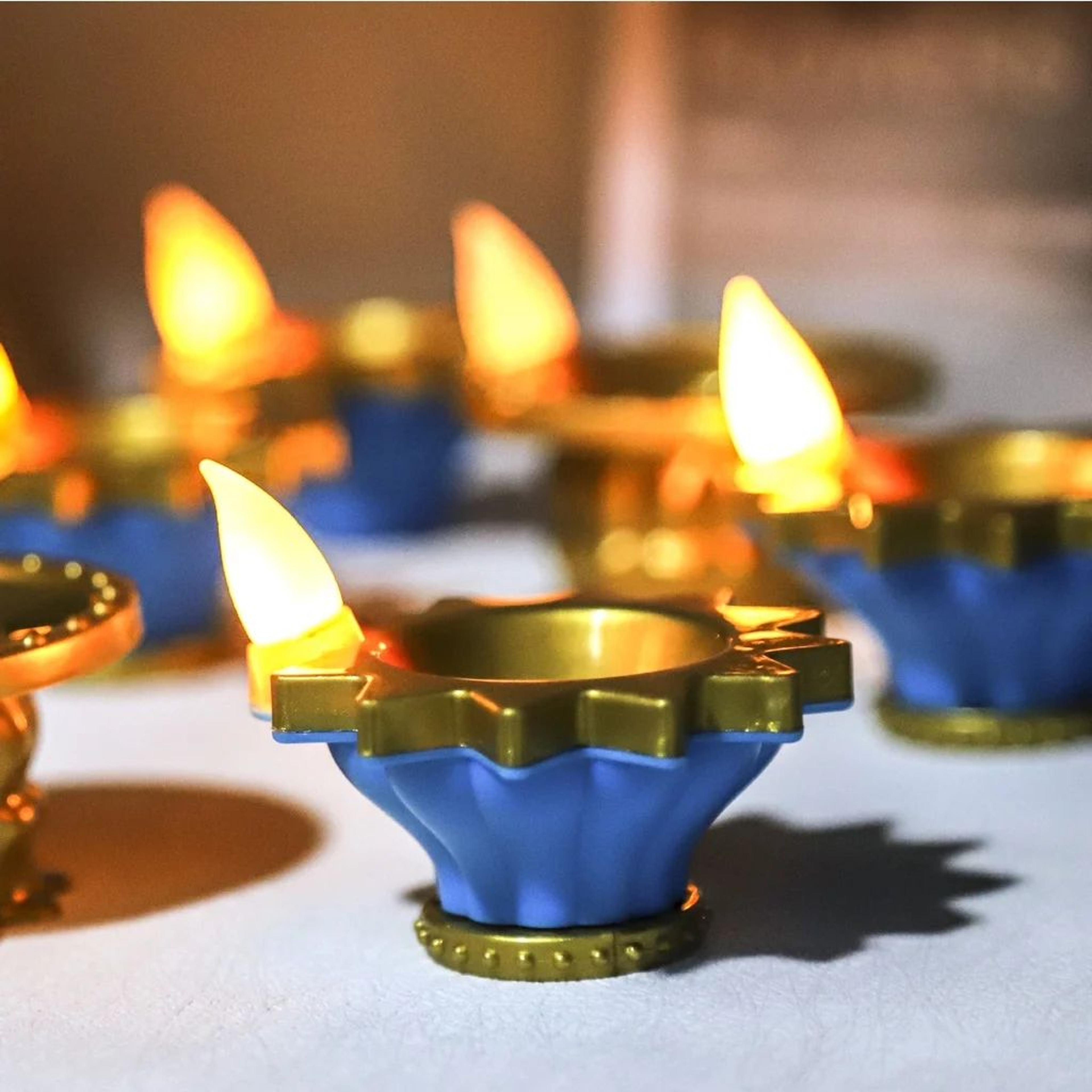 floating led diya candle lamp water activated decorative light