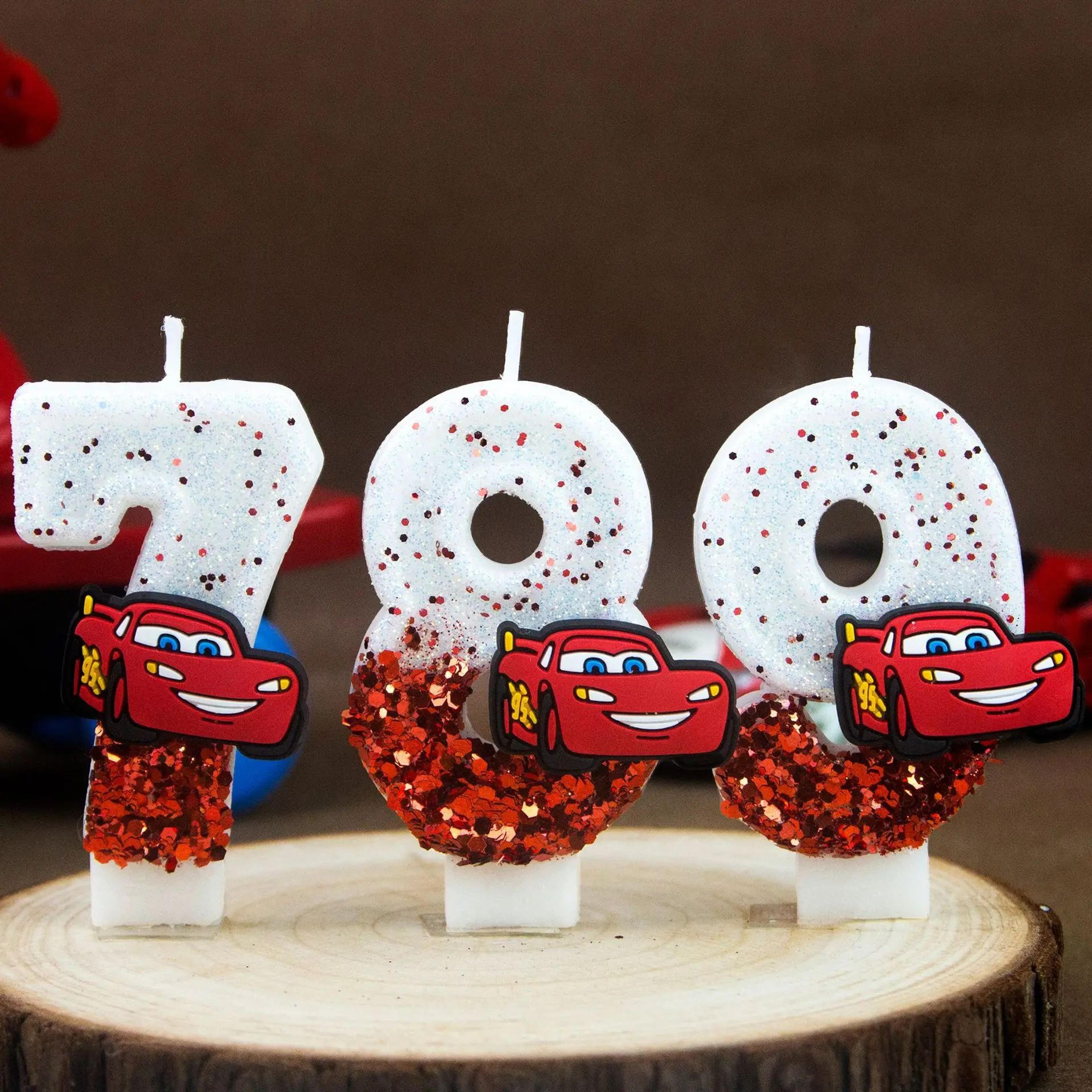 Racing Car Number Birthday Candle Cake Topper 0 To 9 2