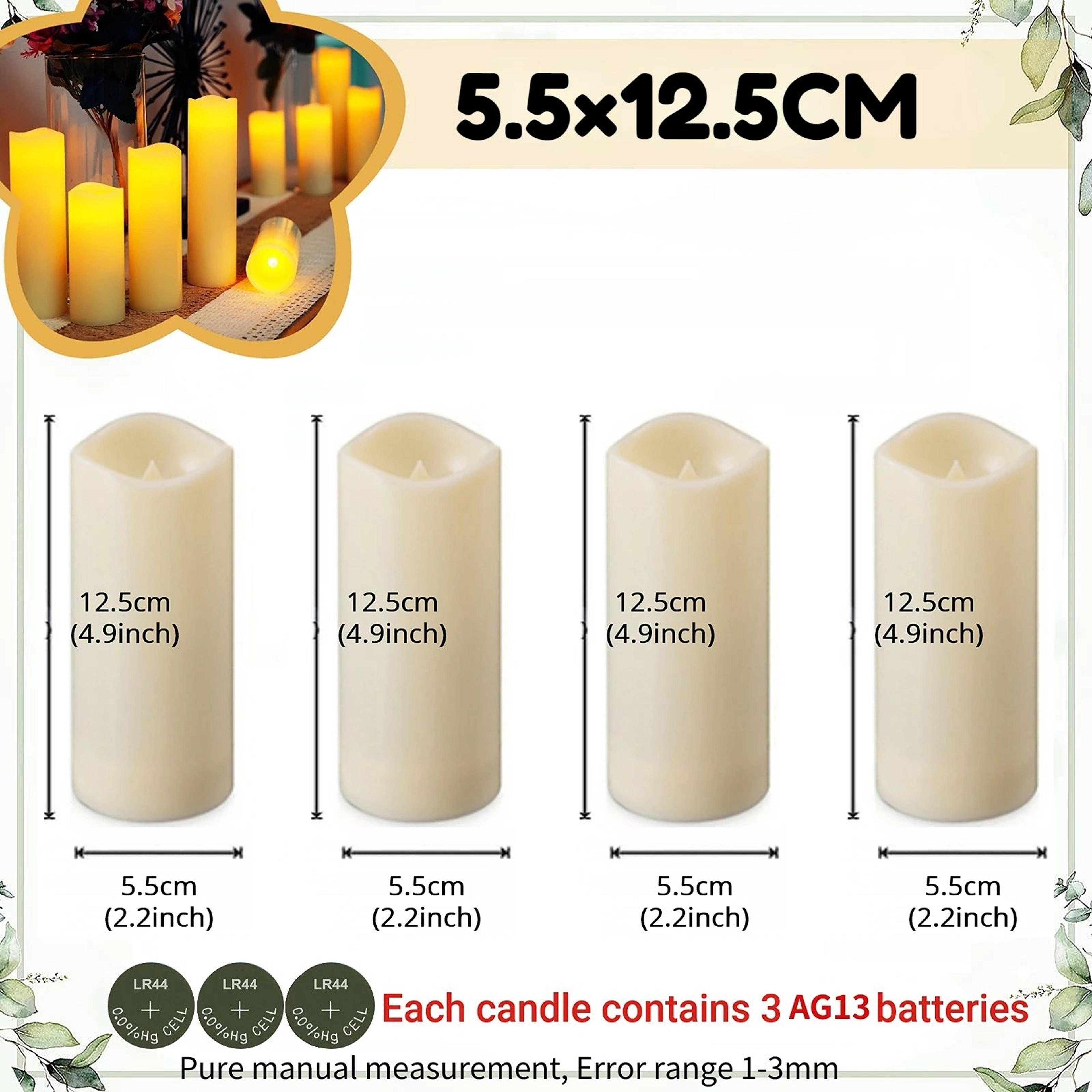 Flameless LED Tea Light Candles Battery Operated Flickering Set 8