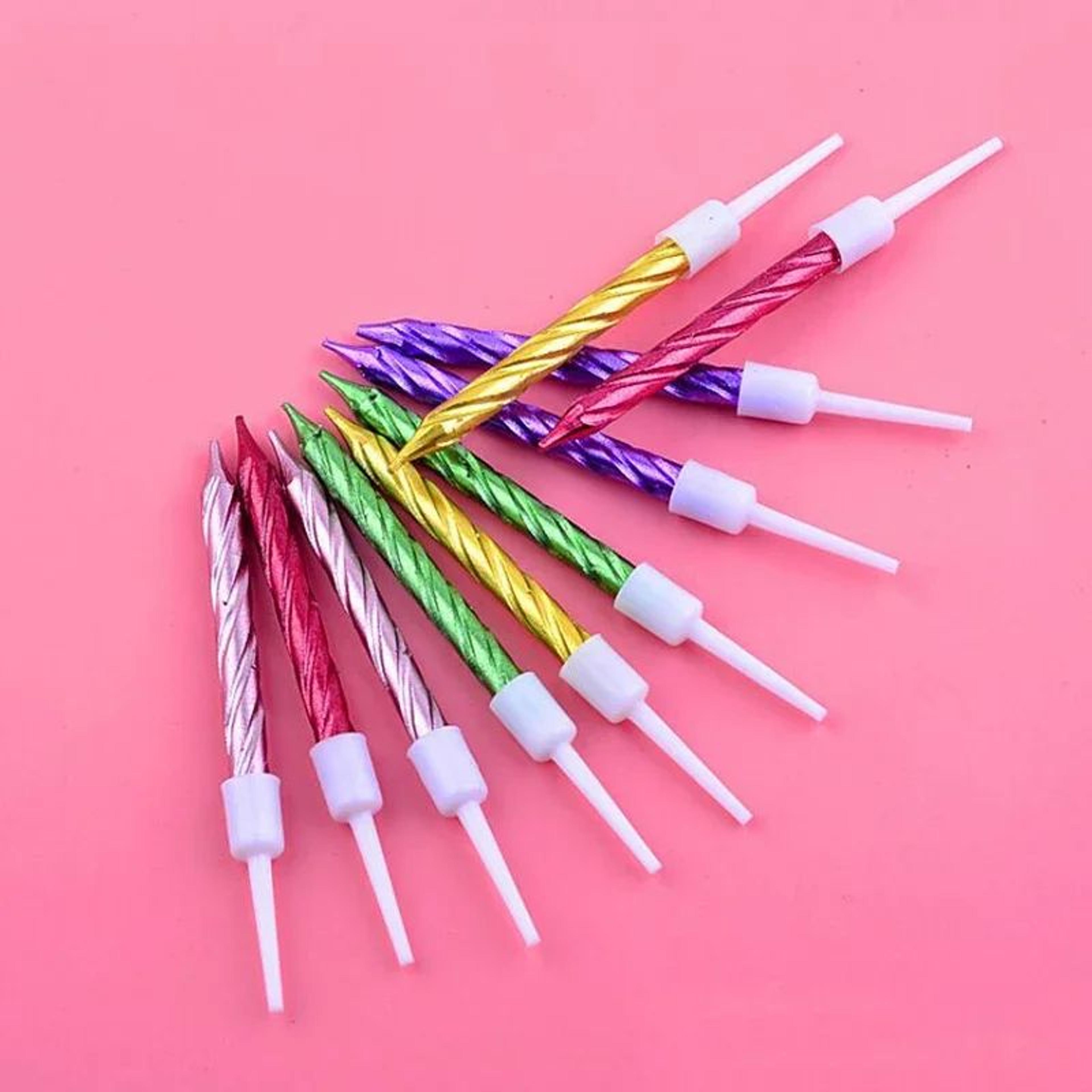 10 Piece Colorful Birthday Cake Candles For Party Cake Decoration 2