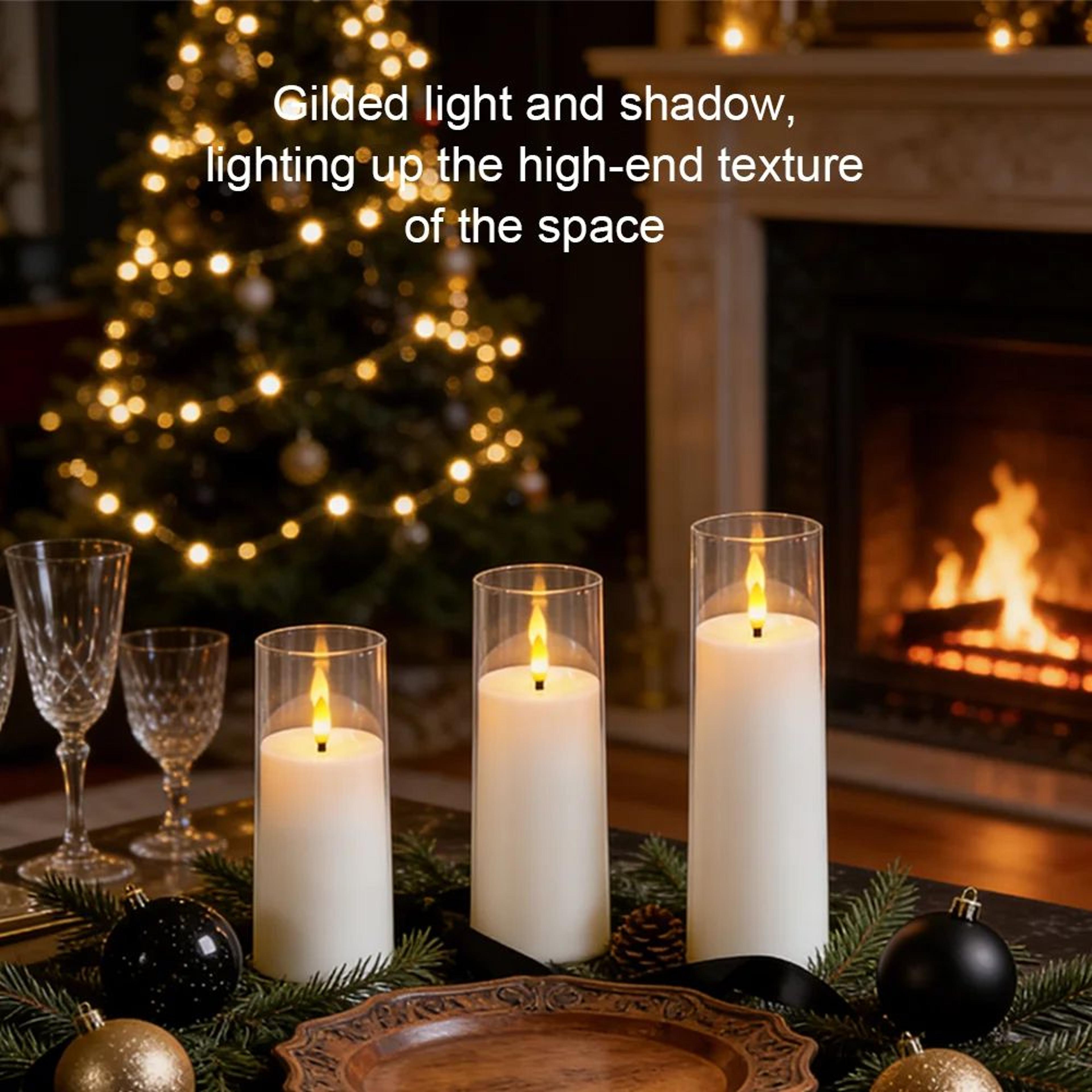 Classic White Flameless LED Candle Set With Remote Control 5 Piece 3