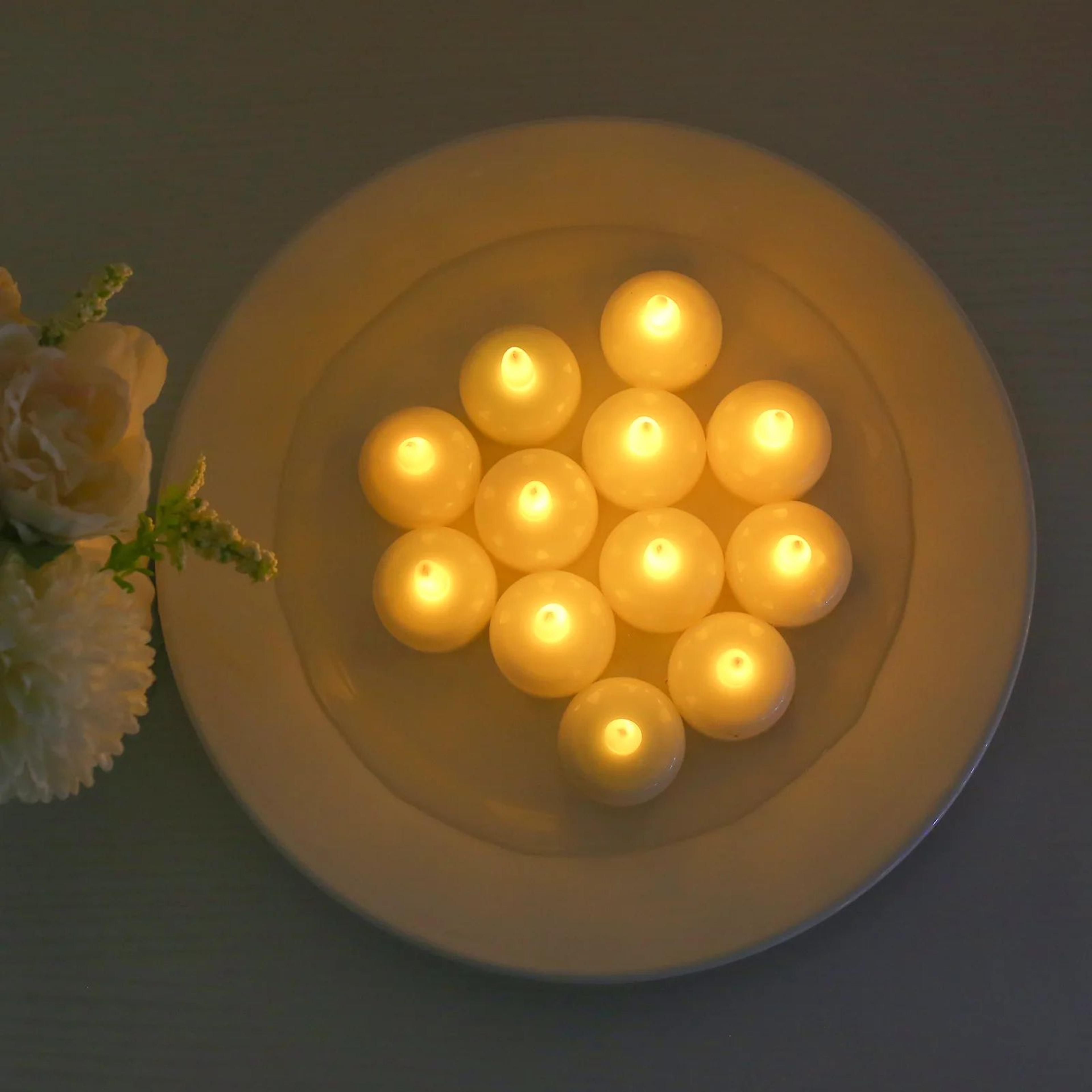 Flameless Floating LED Tealight Candles Waterproof Battery Operated 5