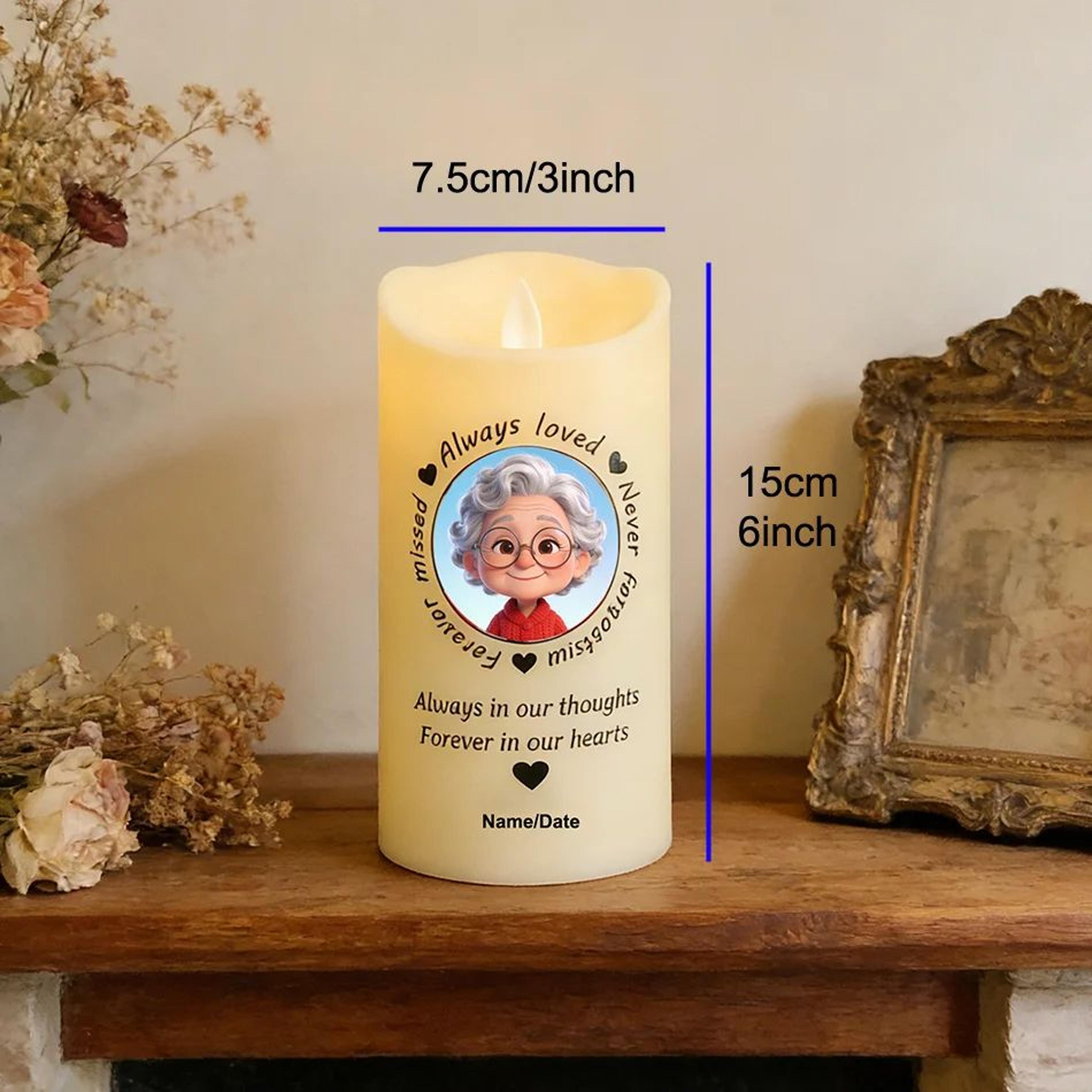 Personalized Memorial Flameless LED Candle With Photo 2