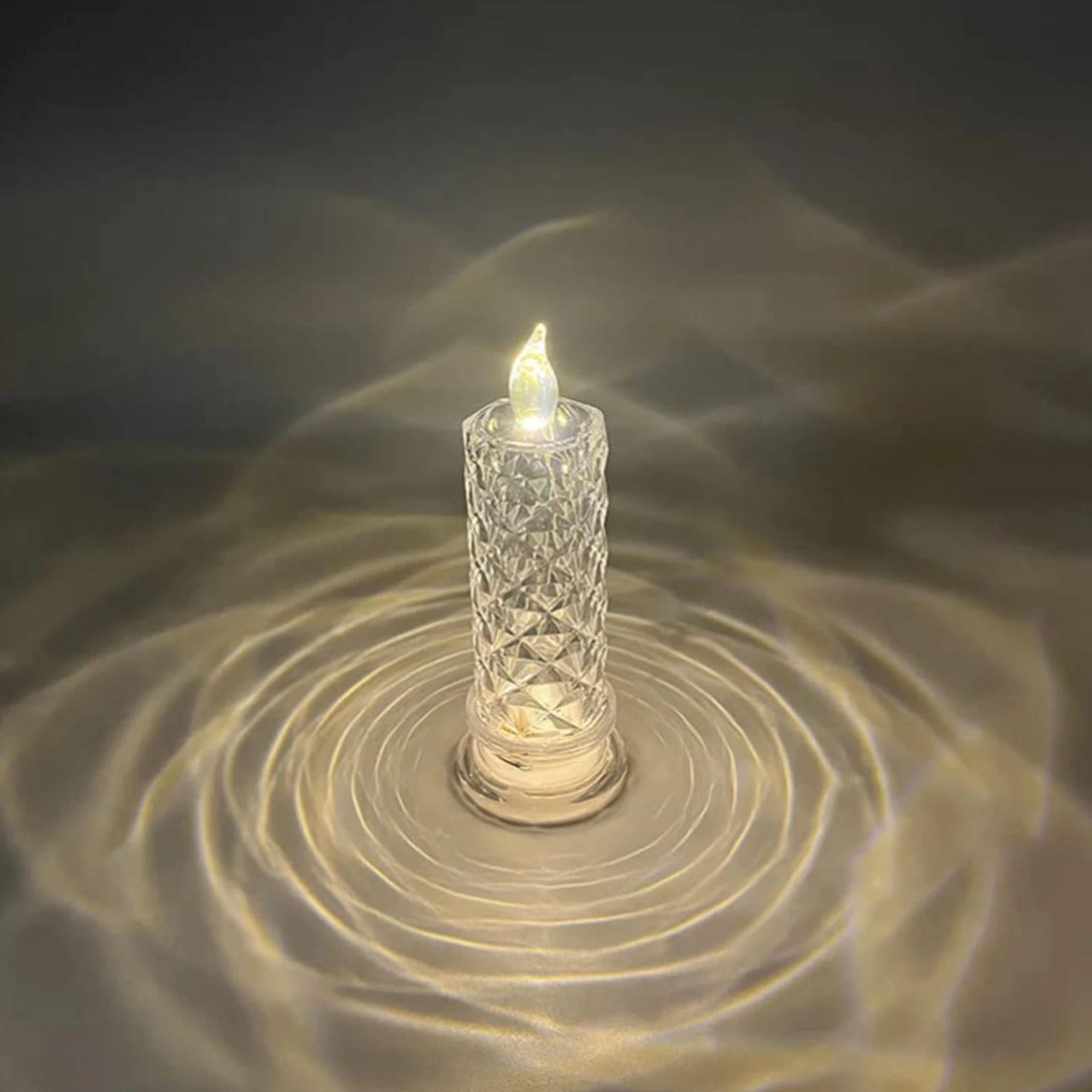 Rose Crystal Flameless LED Candle Decorative Light 1