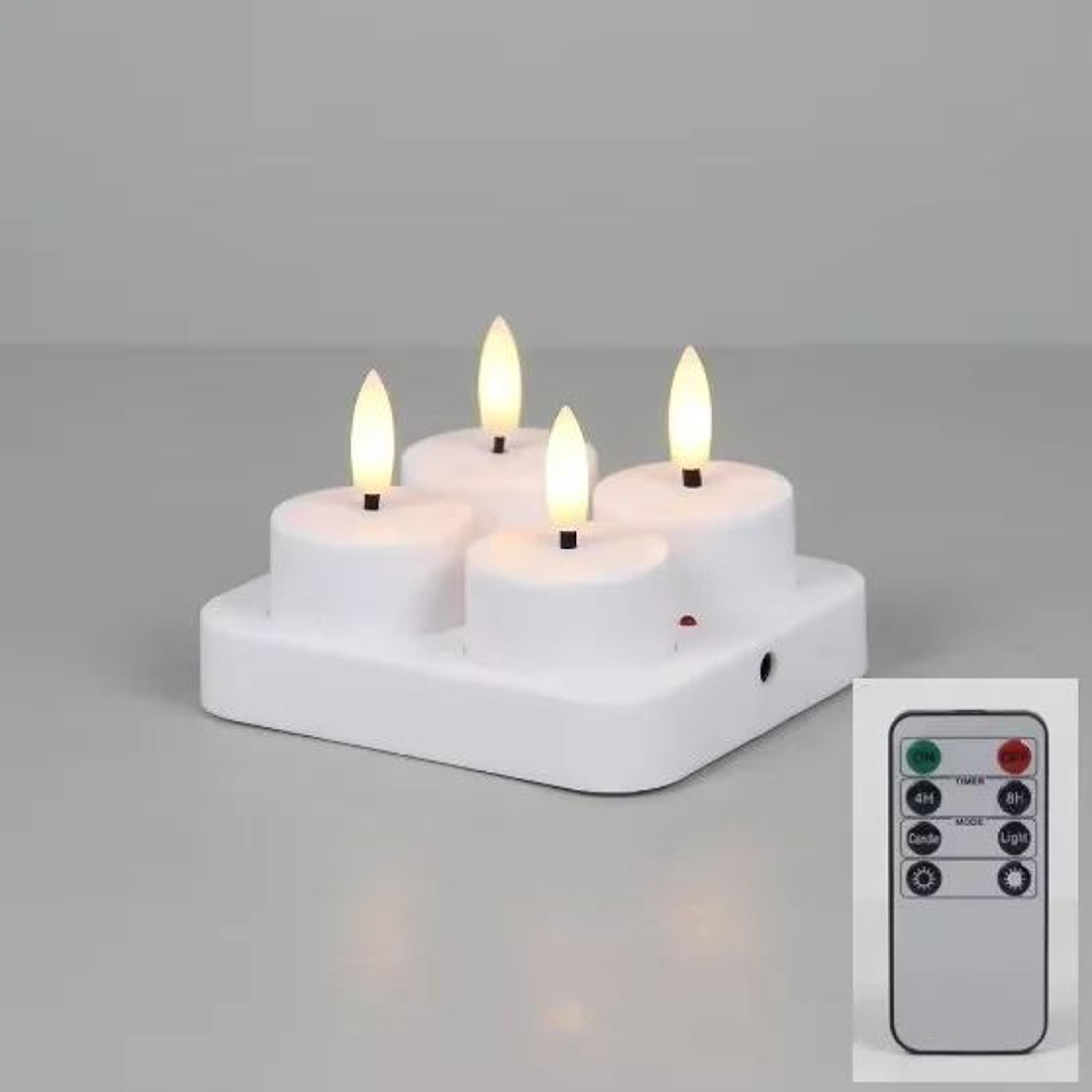Rechargeable LED Flameless Tea Light Candles Set 6