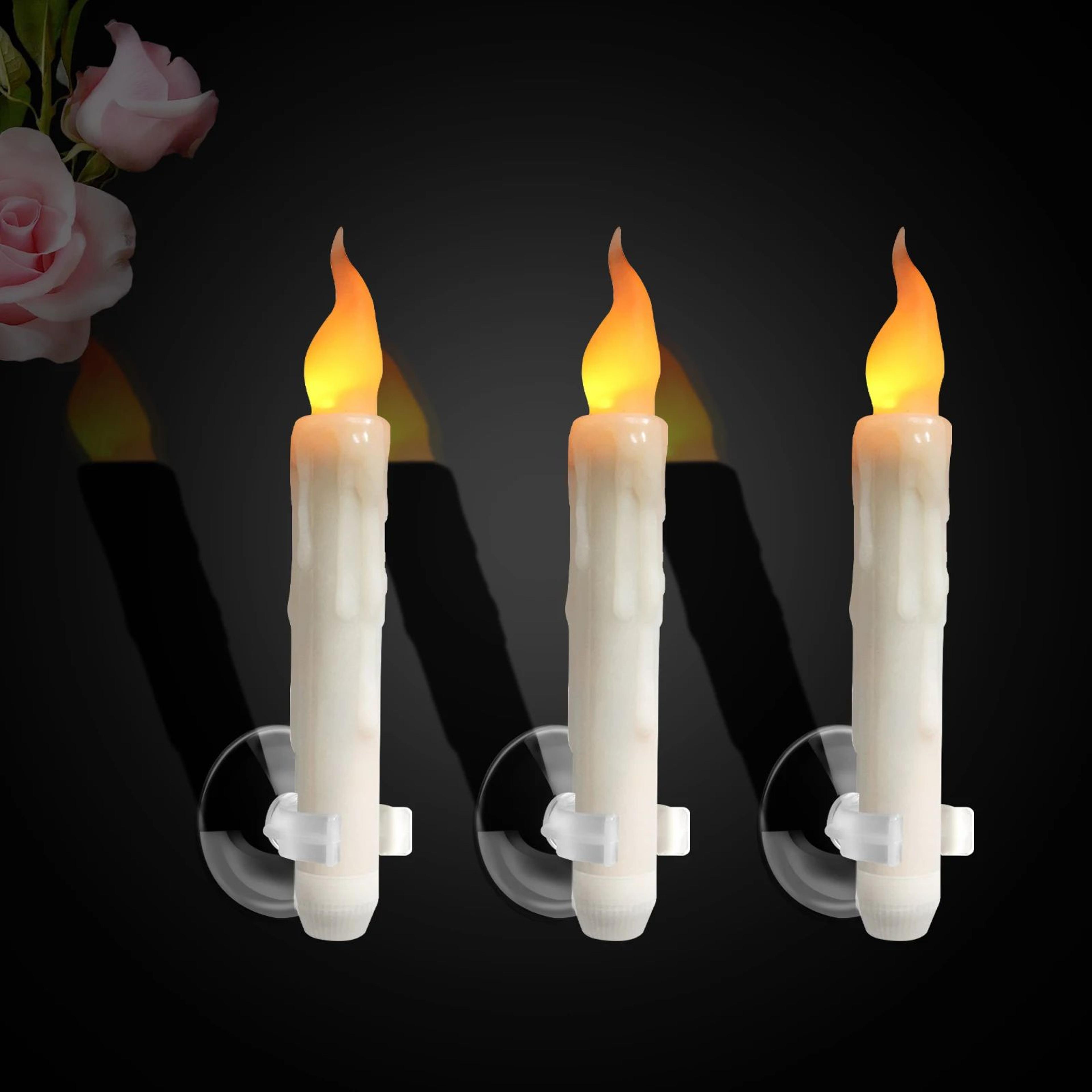 Flameless LED Floating Taper Candles Set For Party Decor 4
