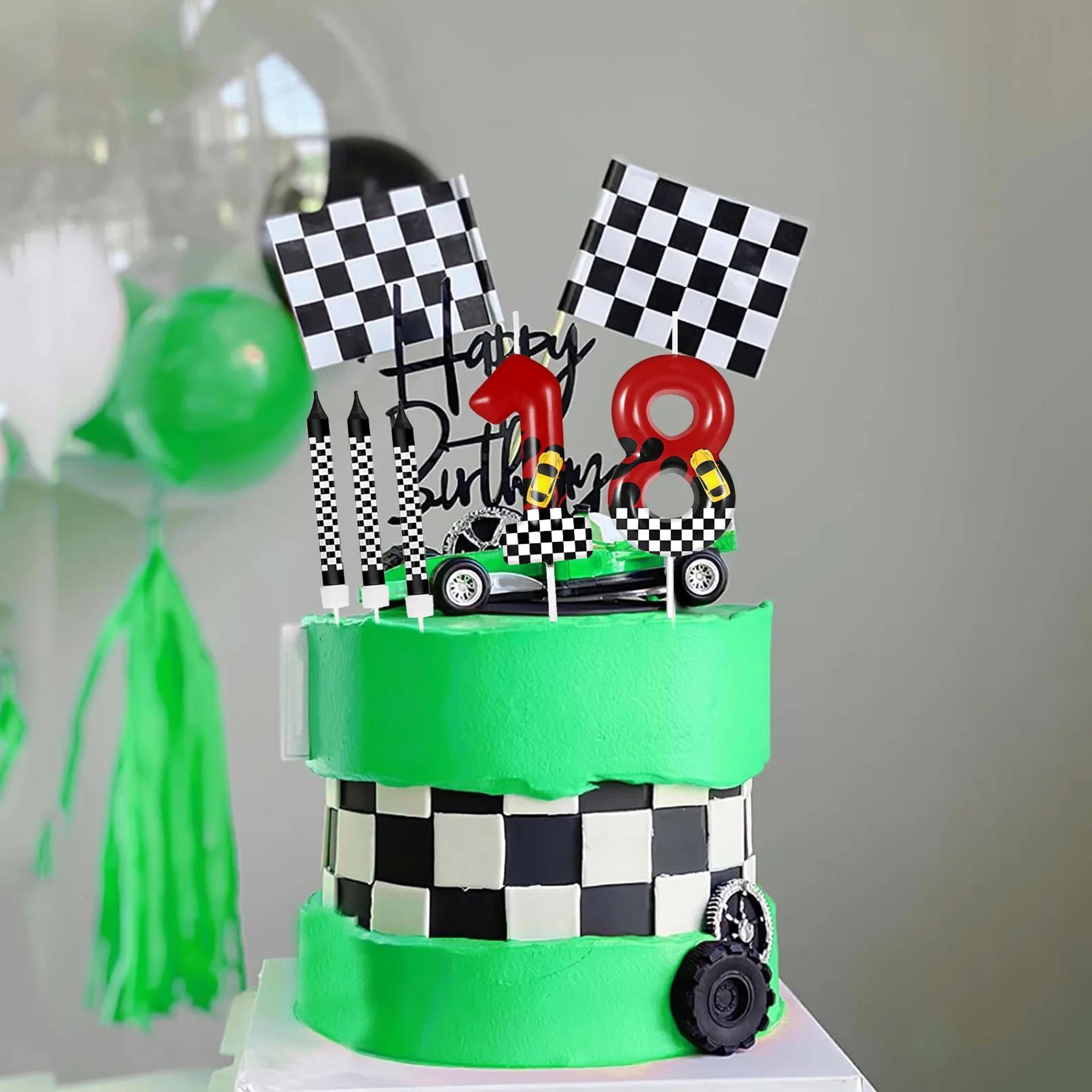 Racing Cars Number Birthday Cake Candles Set 5