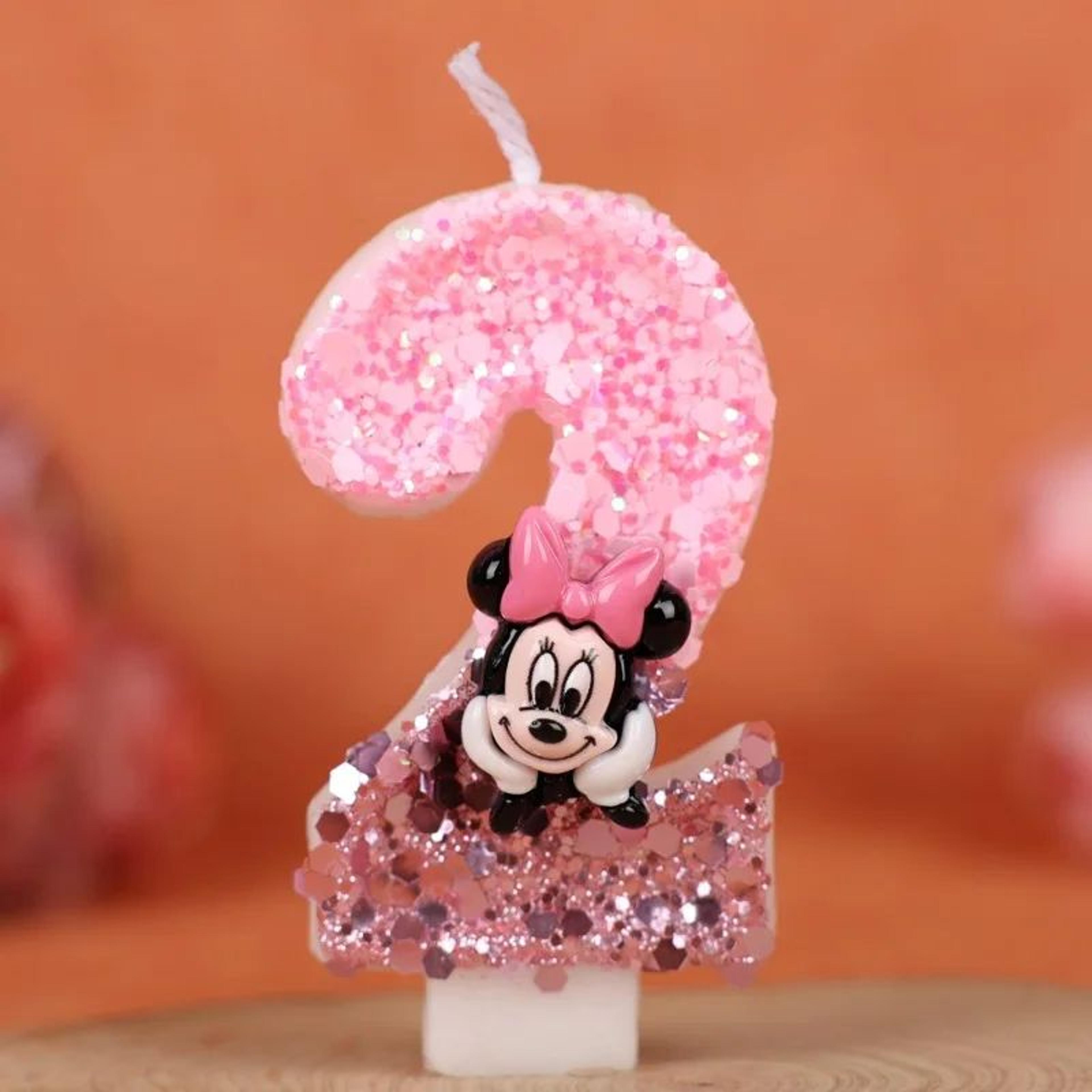 Cute Minnie Style Number Birthday Cake Candle 8