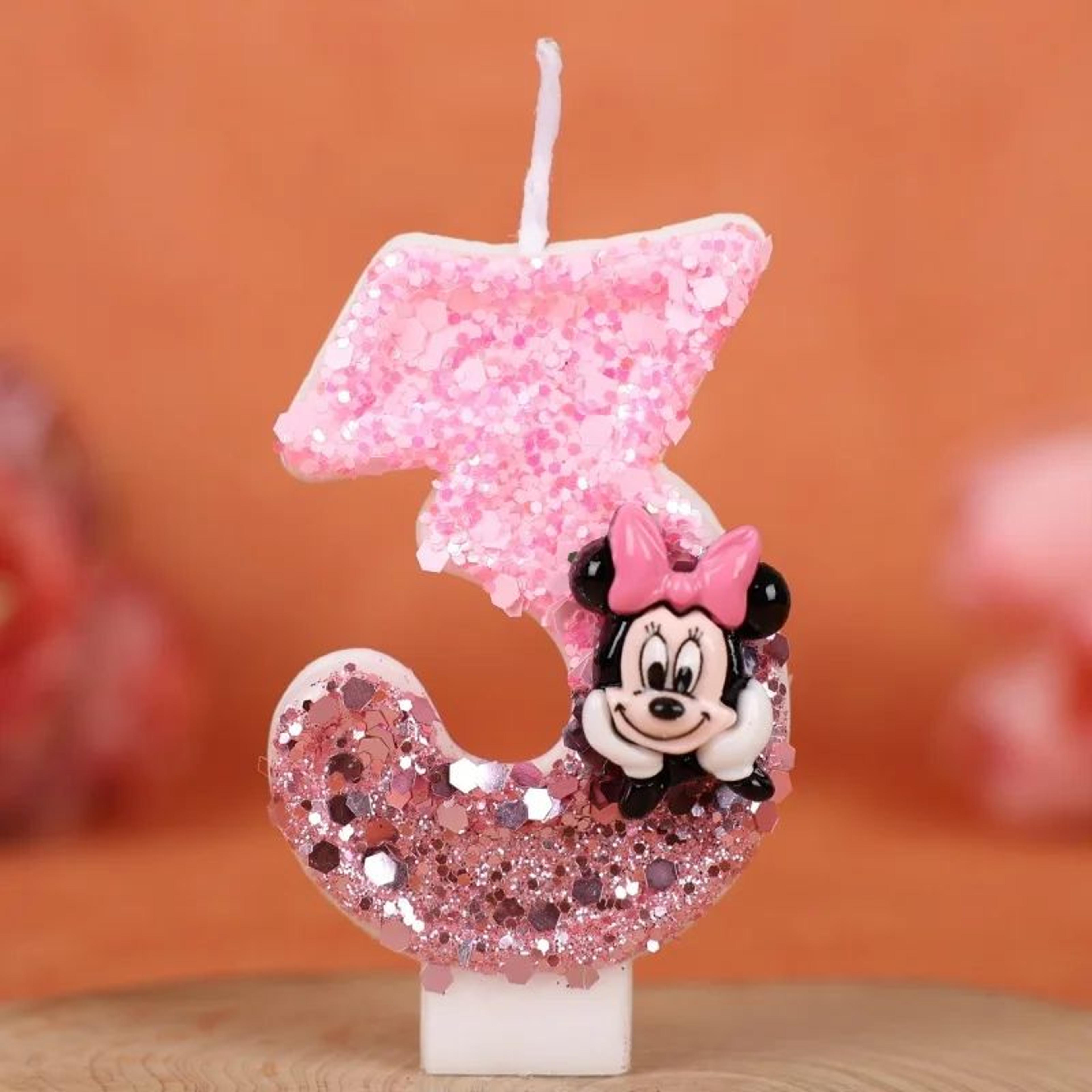 Cute Minnie Style Number Birthday Cake Candle 9