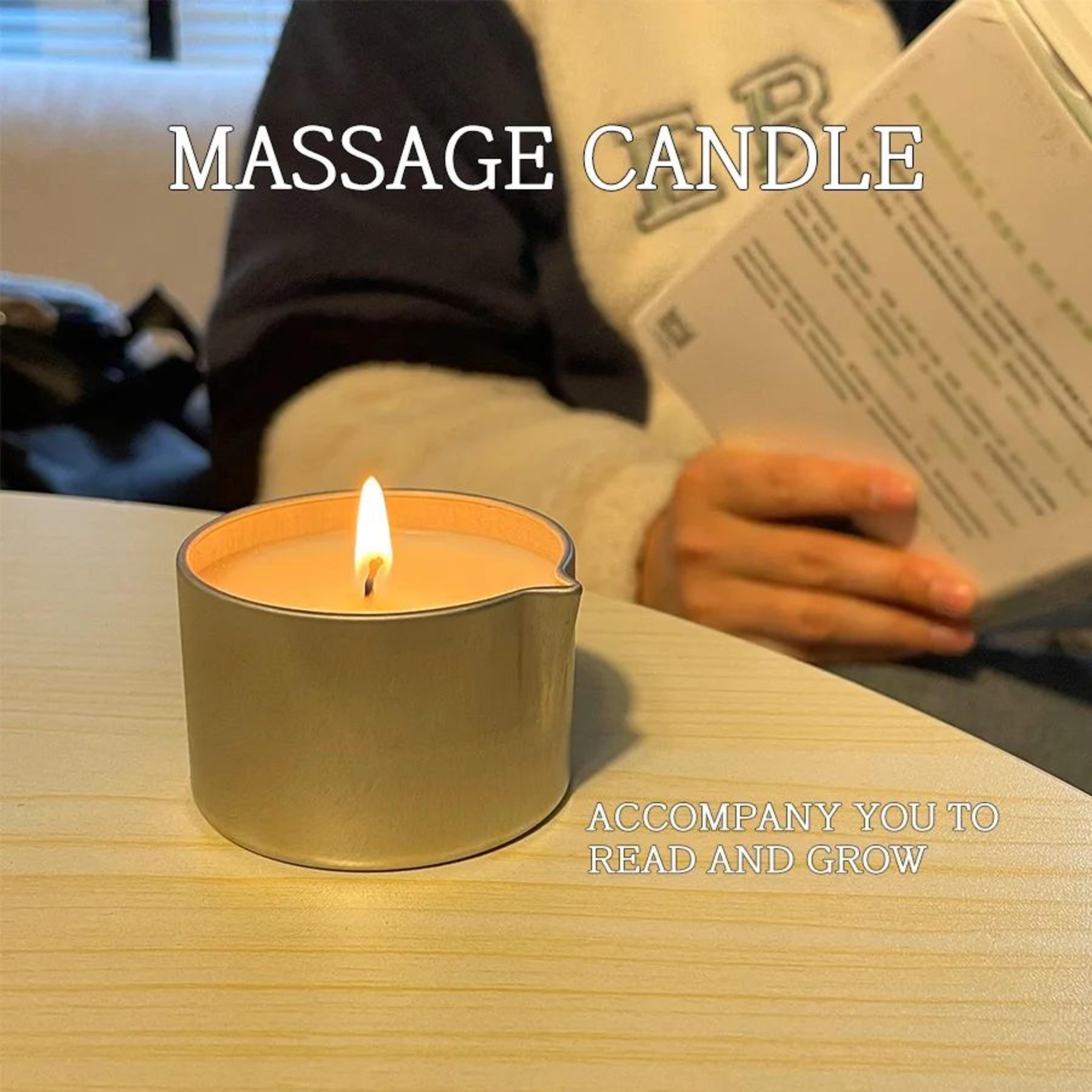 Essential Oil Massage Candle Warm Melting Body Oil With Pour Spout 5