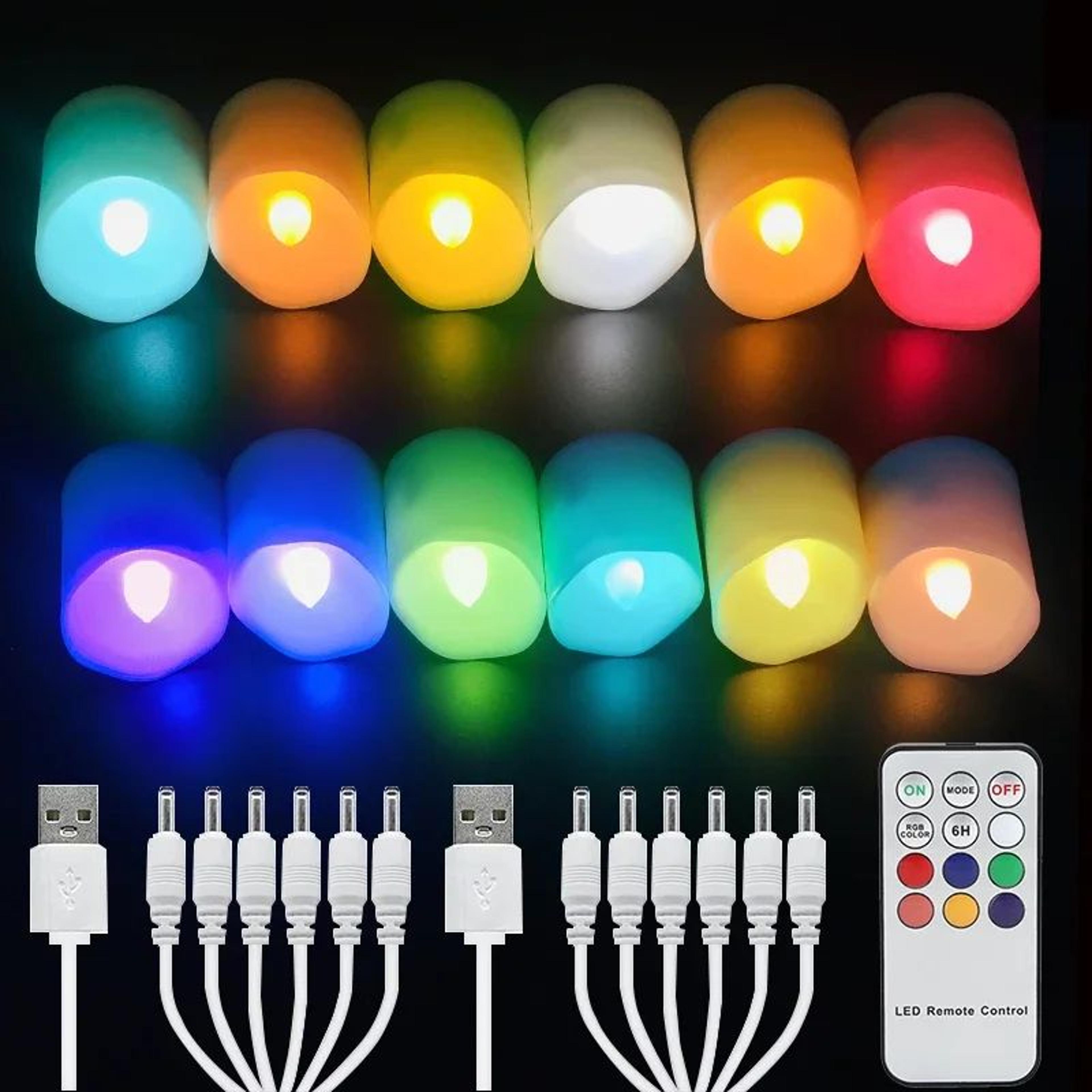 Rechargeable LED Flameless Tea Candles With Remote And Timer 7