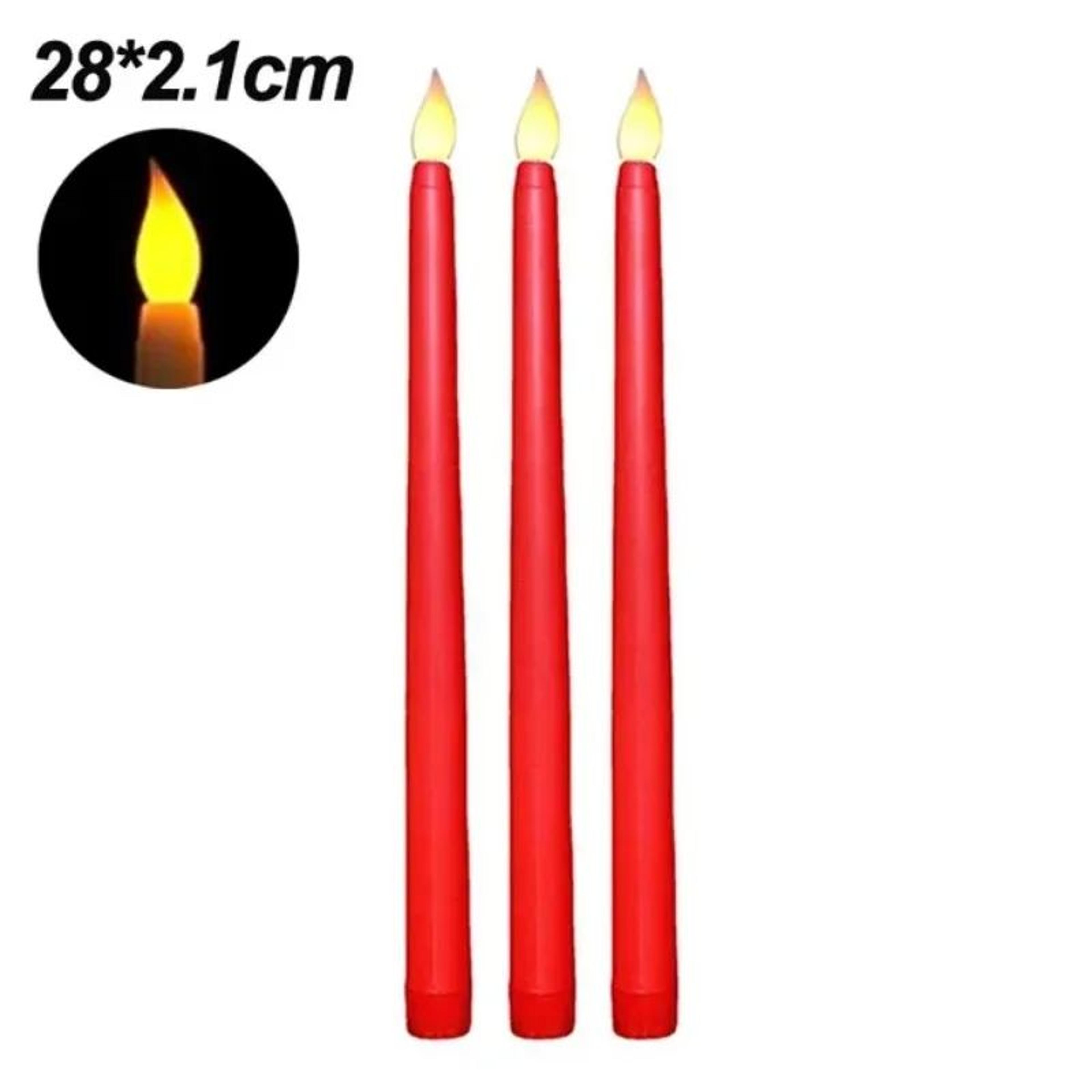 LED Flameless Taper Candle Battery Powered Decorative Light 9