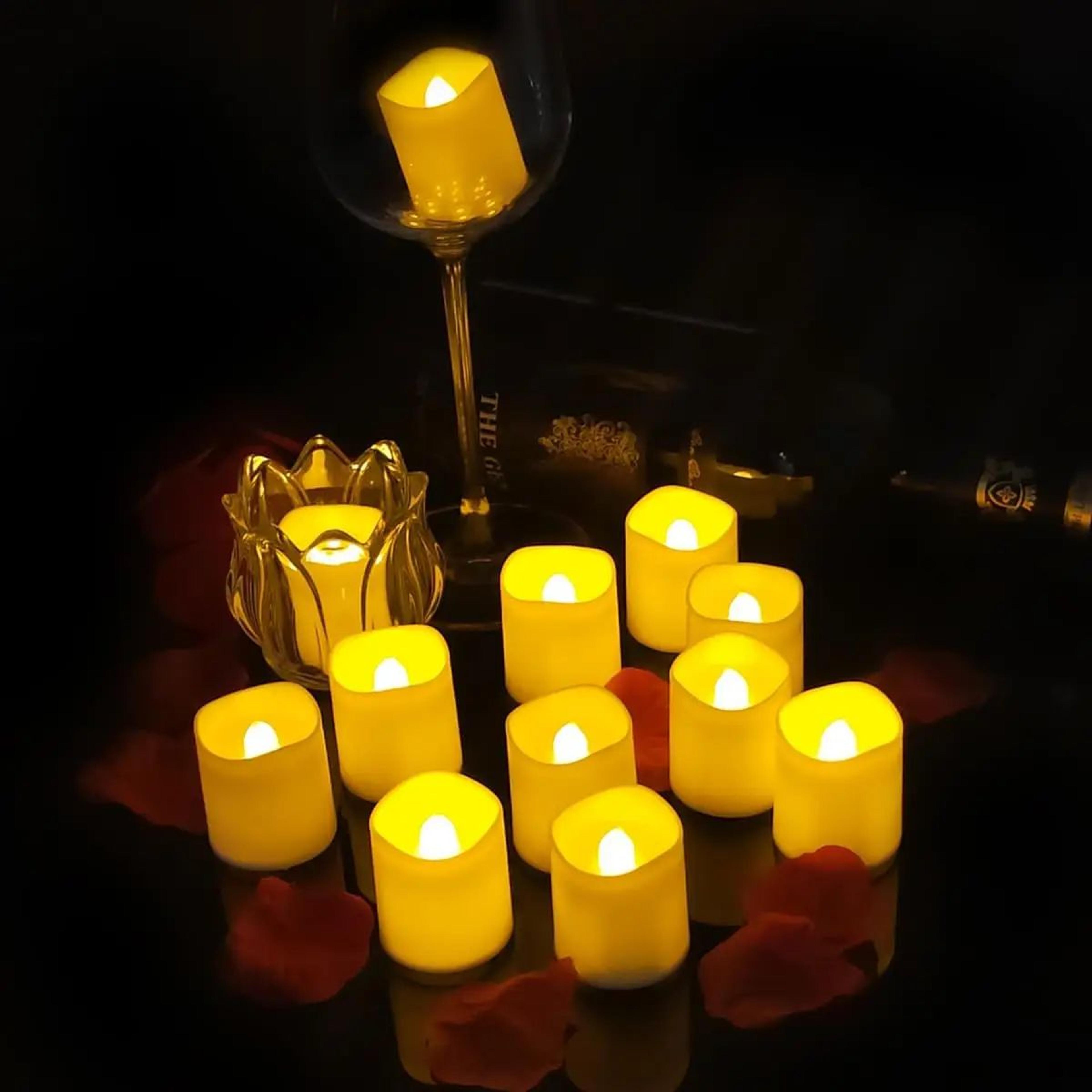 Flameless LED Tea Light Candles Warm White Decorative Lights 3