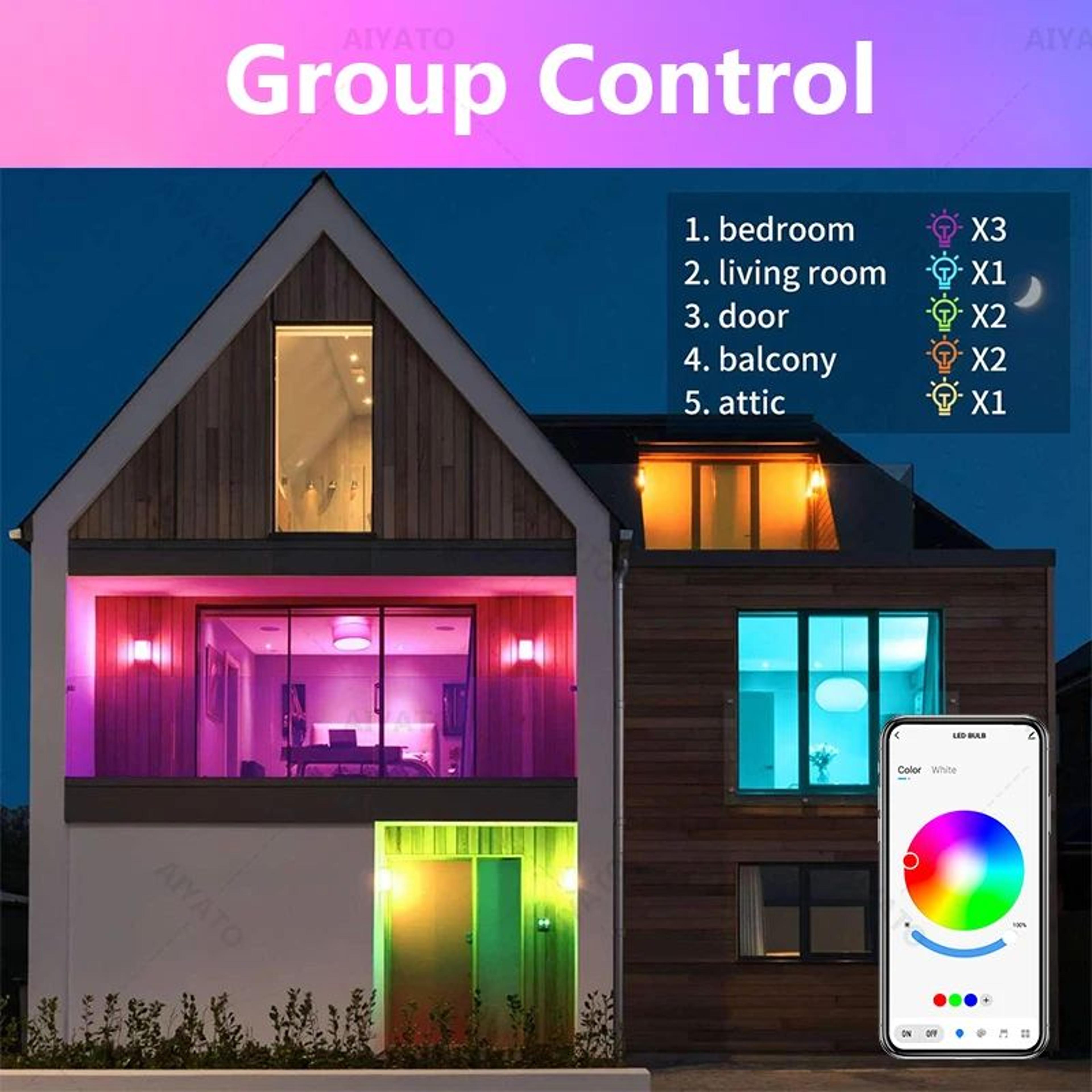 Tuya Smart E14 RGBCW LED Candle Bulb With Bluetooth Control 3