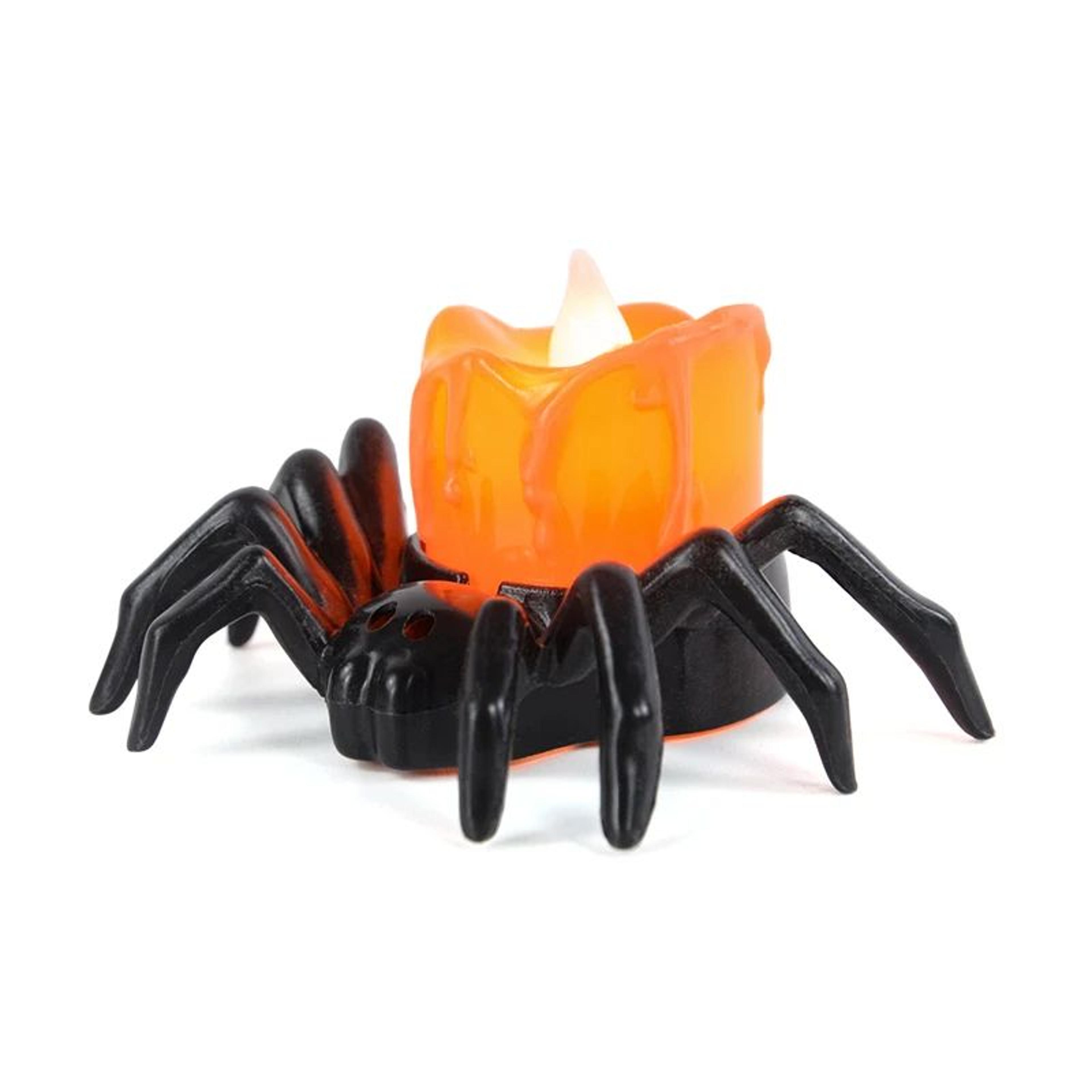 LED Spider Pumpkin Halloween Candle Light Decor 5