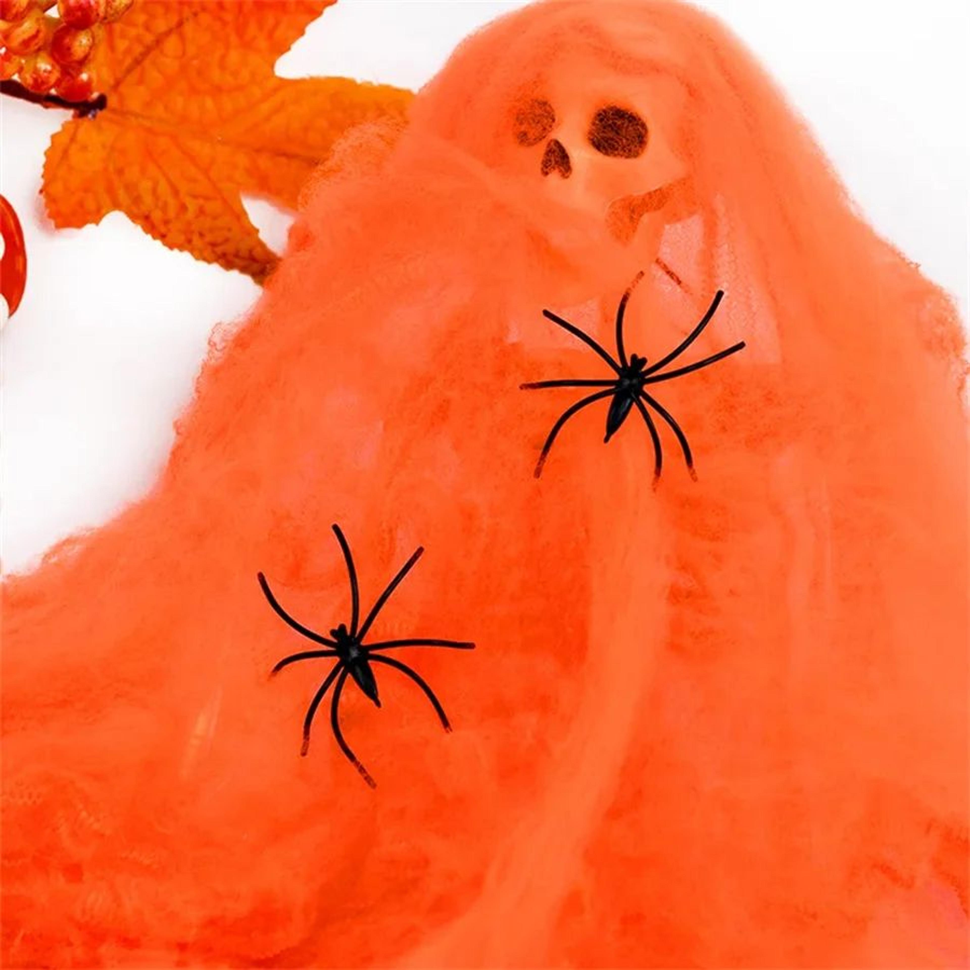 White Stretch Spider Web Halloween Cobweb Haunted House Decoration 11